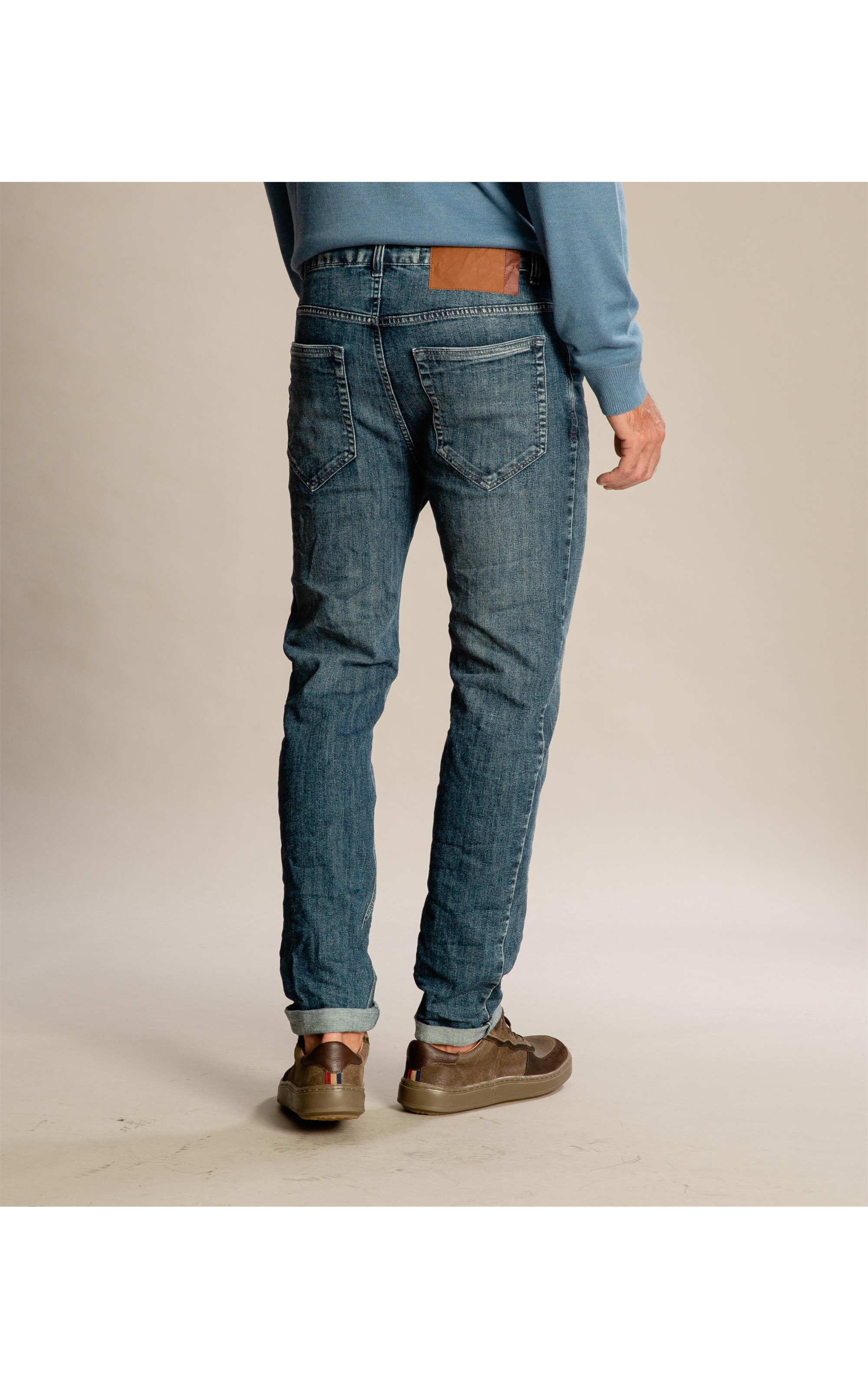 Calça High Comfort Dark Tradicional Hugo Lav.Med.C/Sky Bleach Sup.