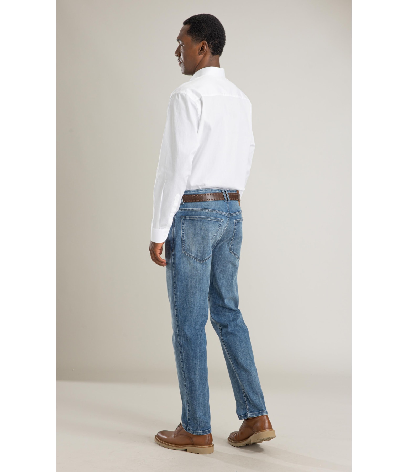 Calca High Comfort Stretch Trapezio 5pkt 2159 Lav Médio C/ Puidos