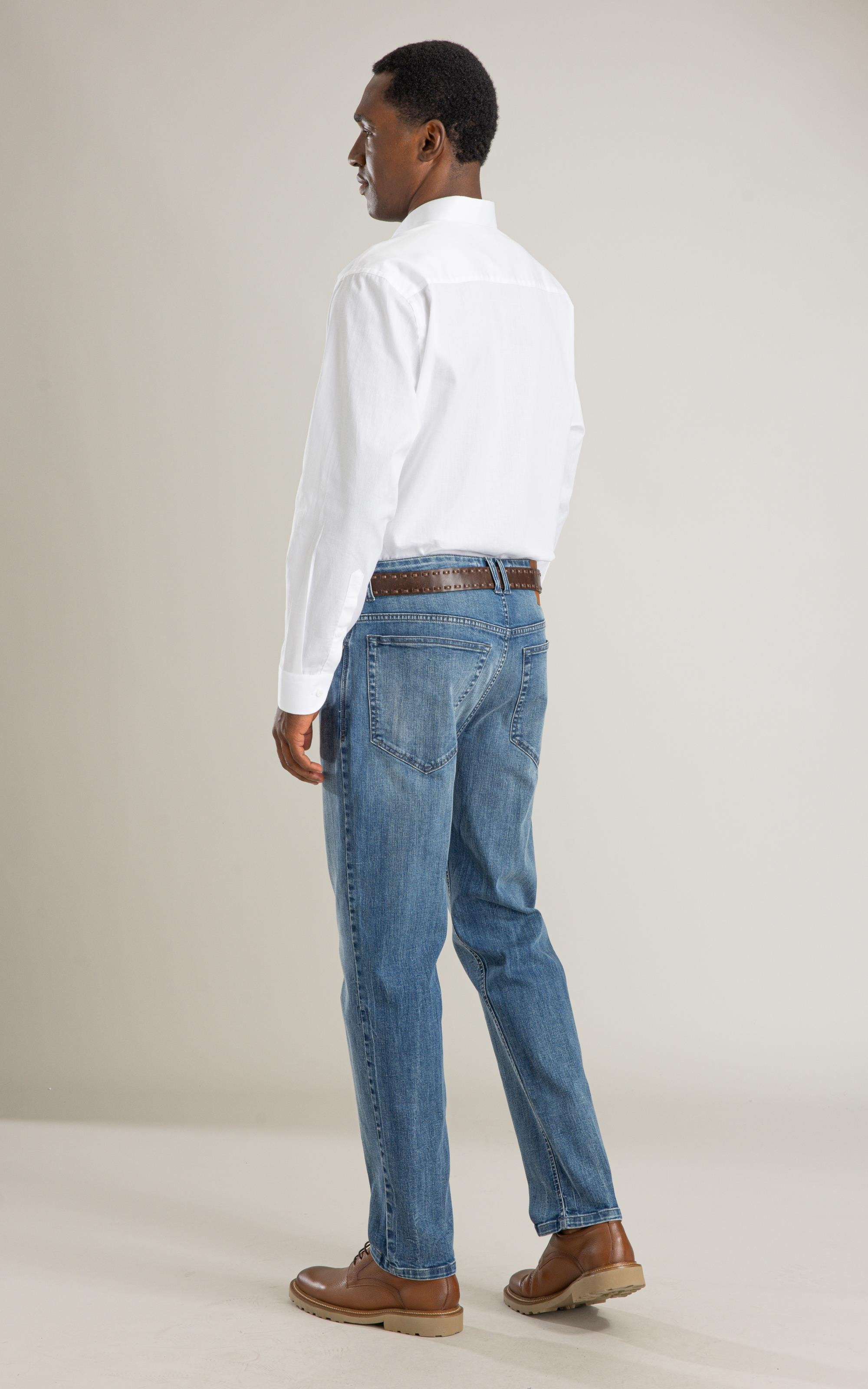 Calca High Comfort Stretch Trapezio 5pkt 2159 Lav Médio C/ Puidos