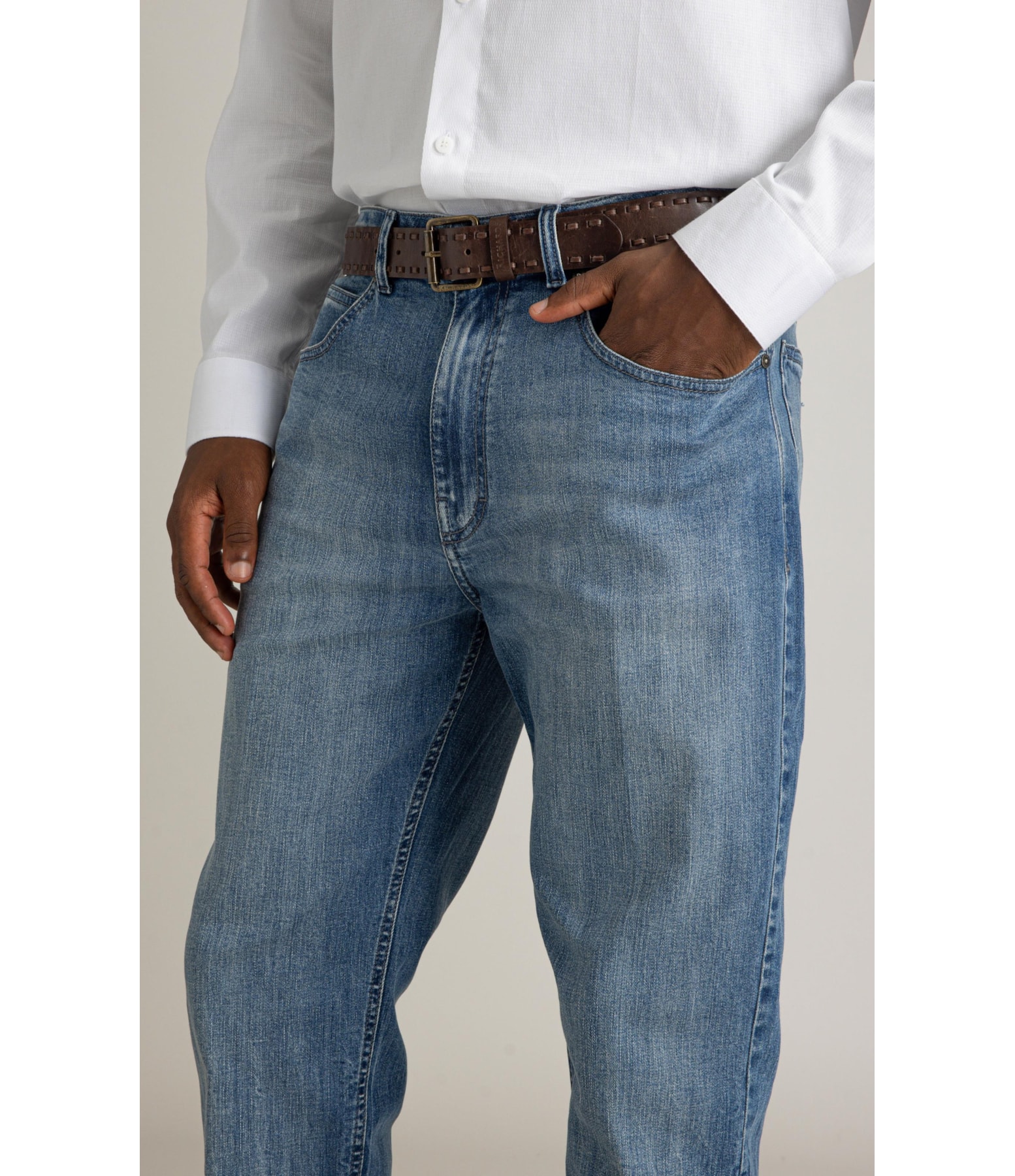 Calca High Comfort Stretch Trapezio 5pkt 2159 Lav Médio C/ Puidos