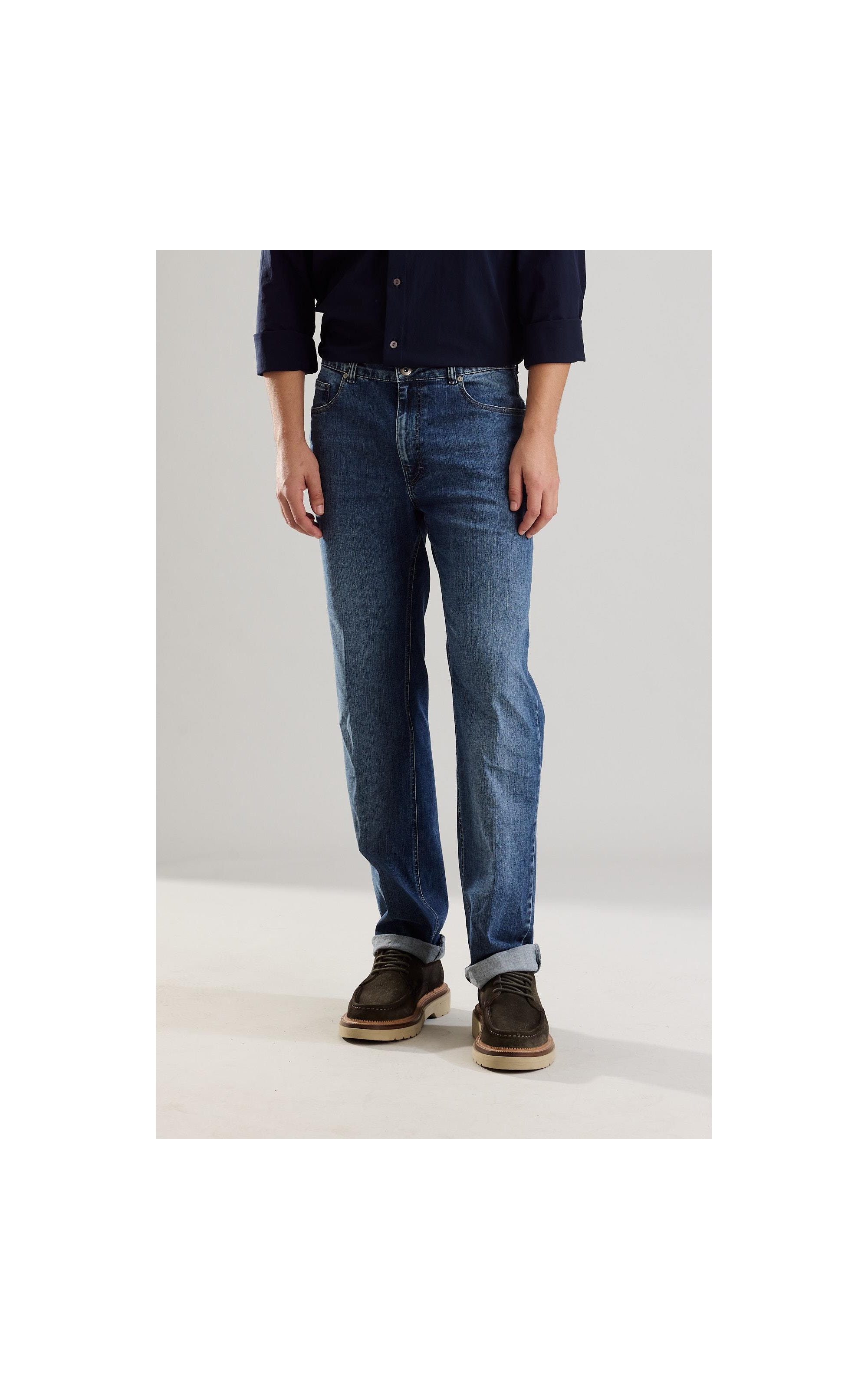 Calca High Confort Blue Tradicional Math 2114-Lav.Medio C/ Used