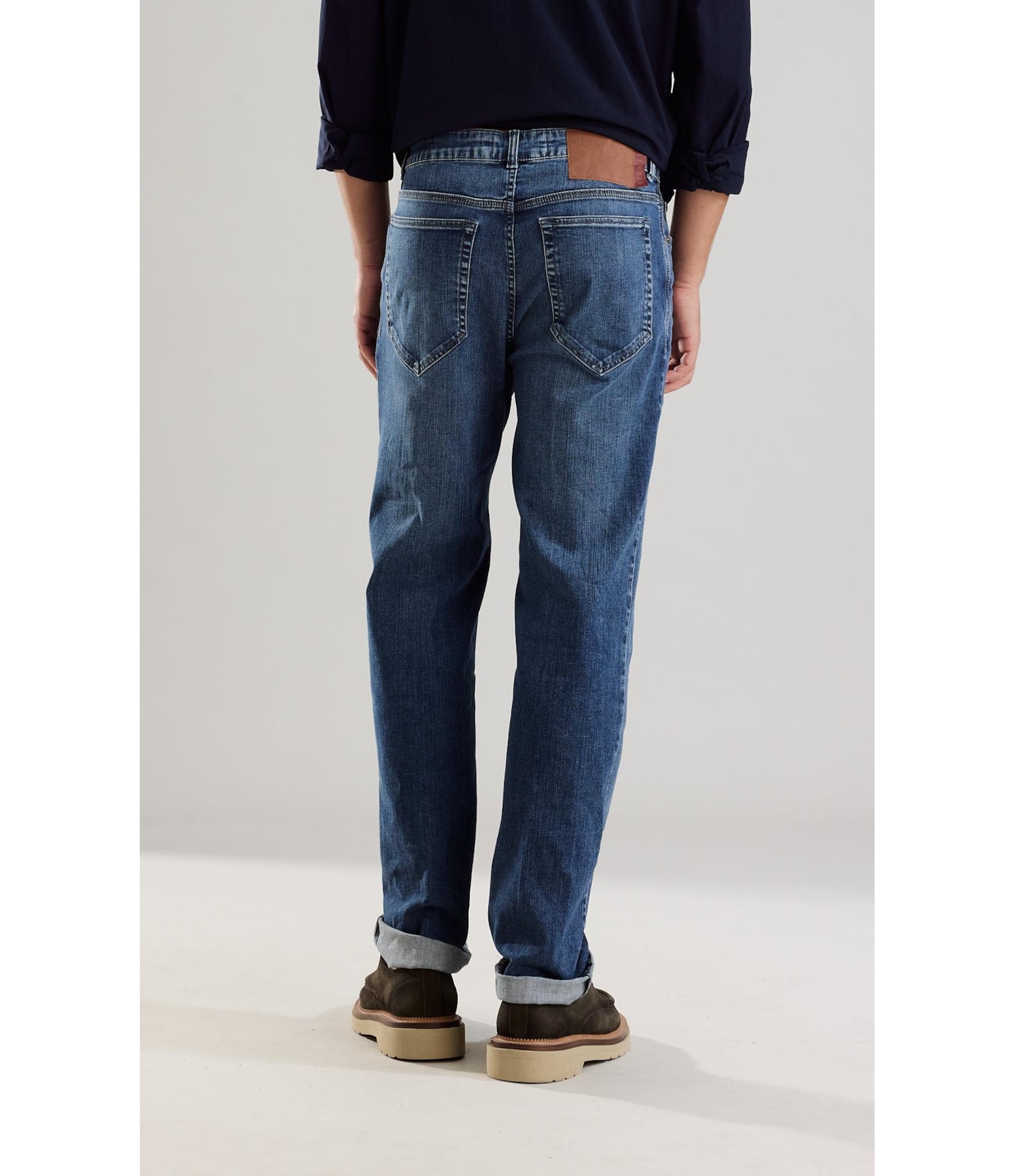 Calca High Confort Blue Tradicional Math 2114-Lav.Medio C/ Used