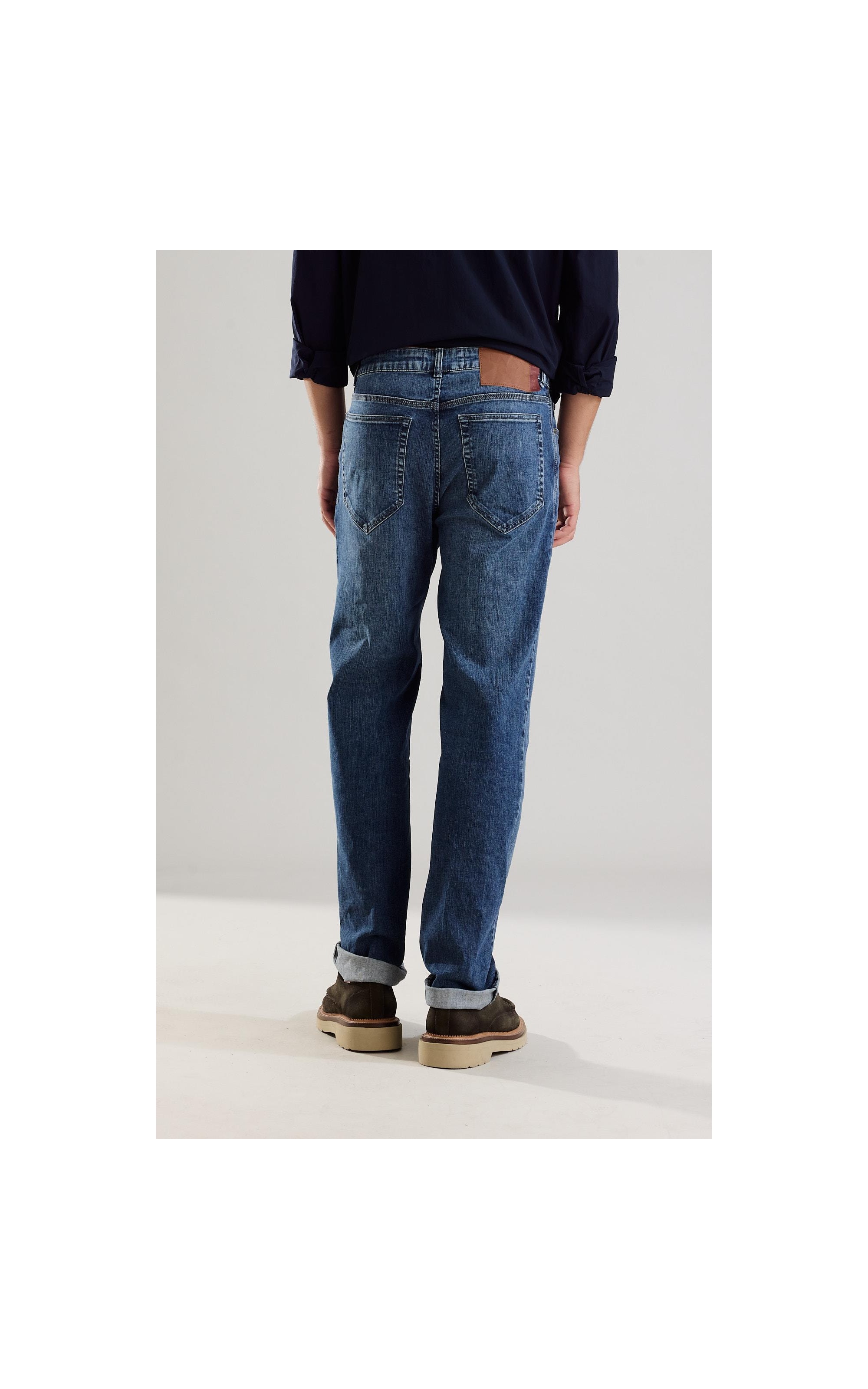 Calca High Confort Blue Tradicional Math 2114-Lav.Medio C/ Used