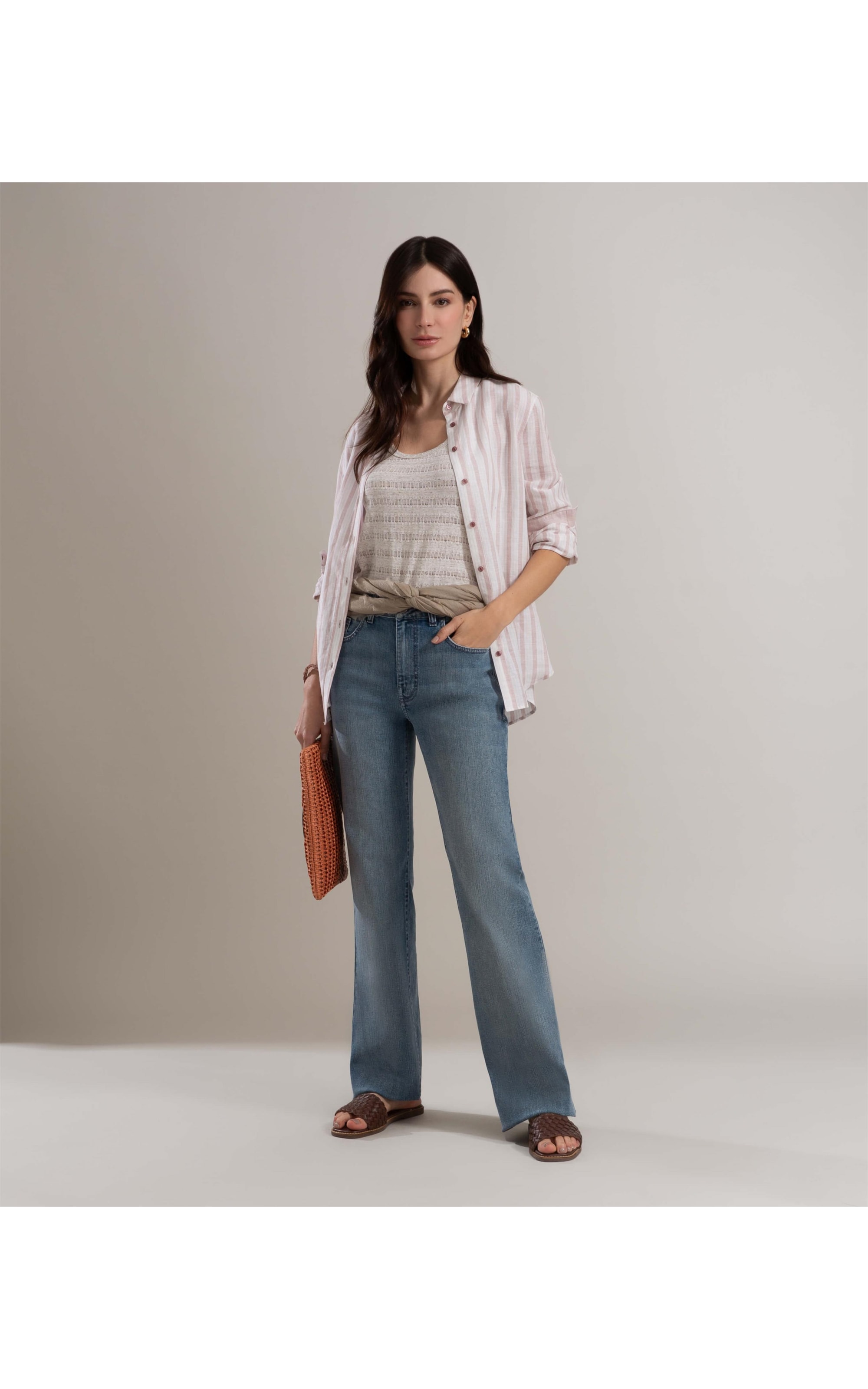 Calça High Confort Stretch Pateph  m Rchl241 -Lavado Médio