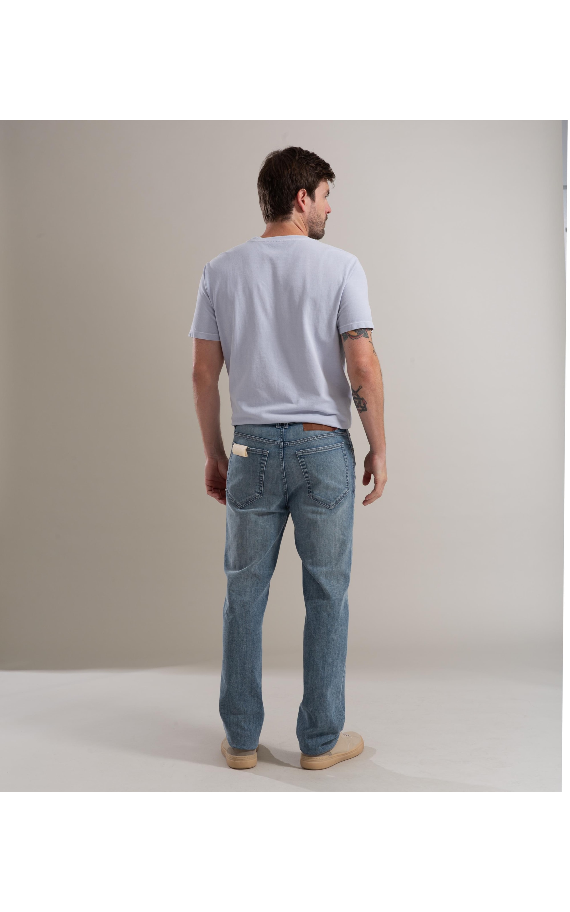 Calça High Confort Stretch Tradicional 5 Rchl241 Lavado Médio