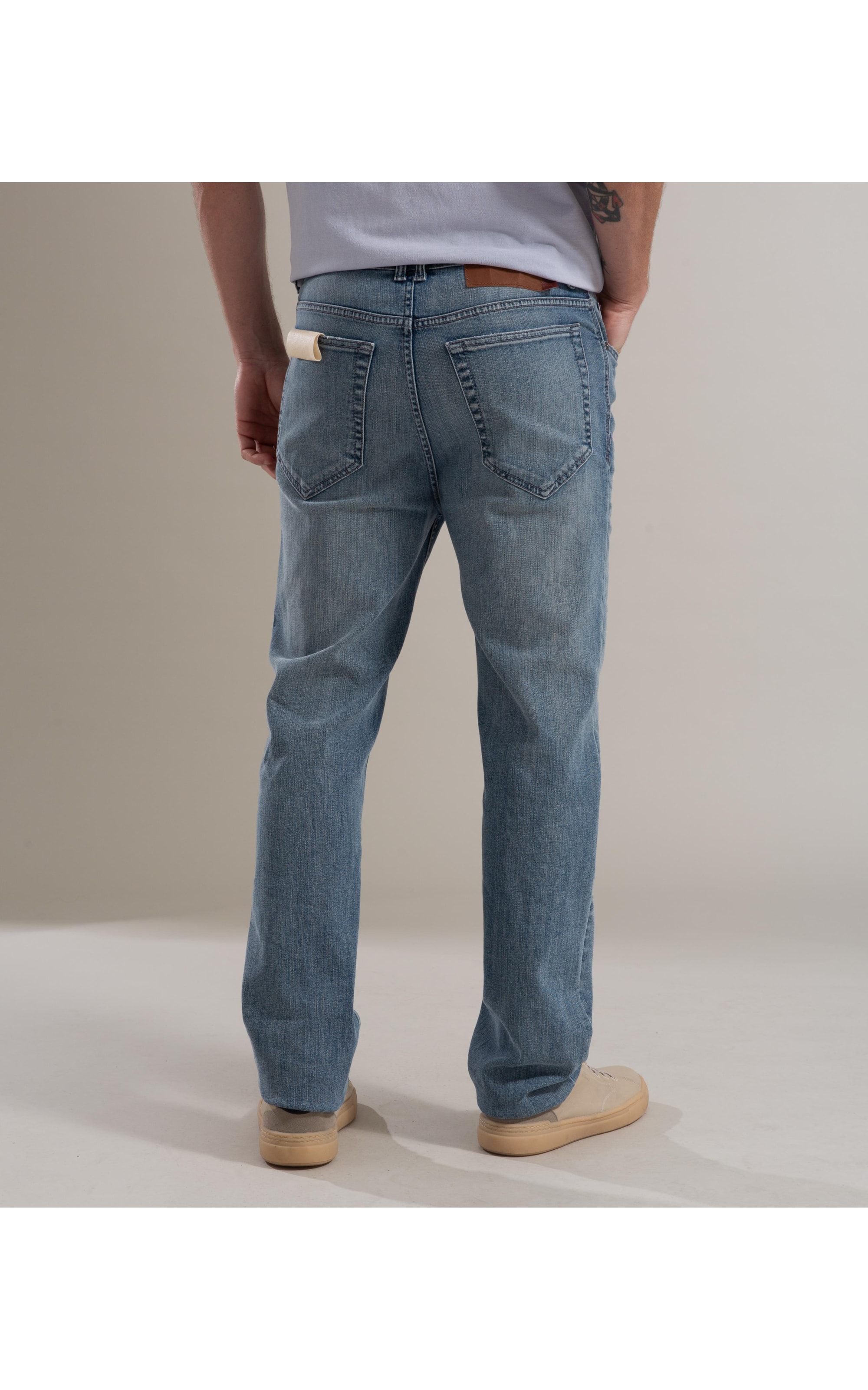 Calça High Confort Stretch Tradicional 5 Rchl241 Lavado Médio