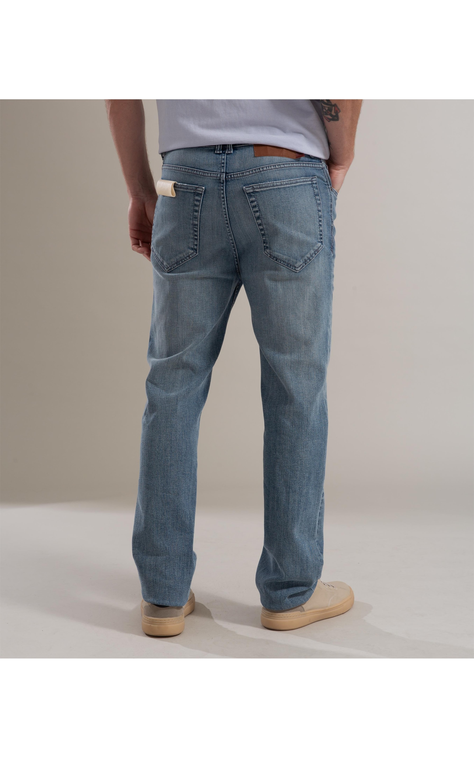 Calça High Confort Stretch Tradicional 5 Rchl241 Lavado Médio