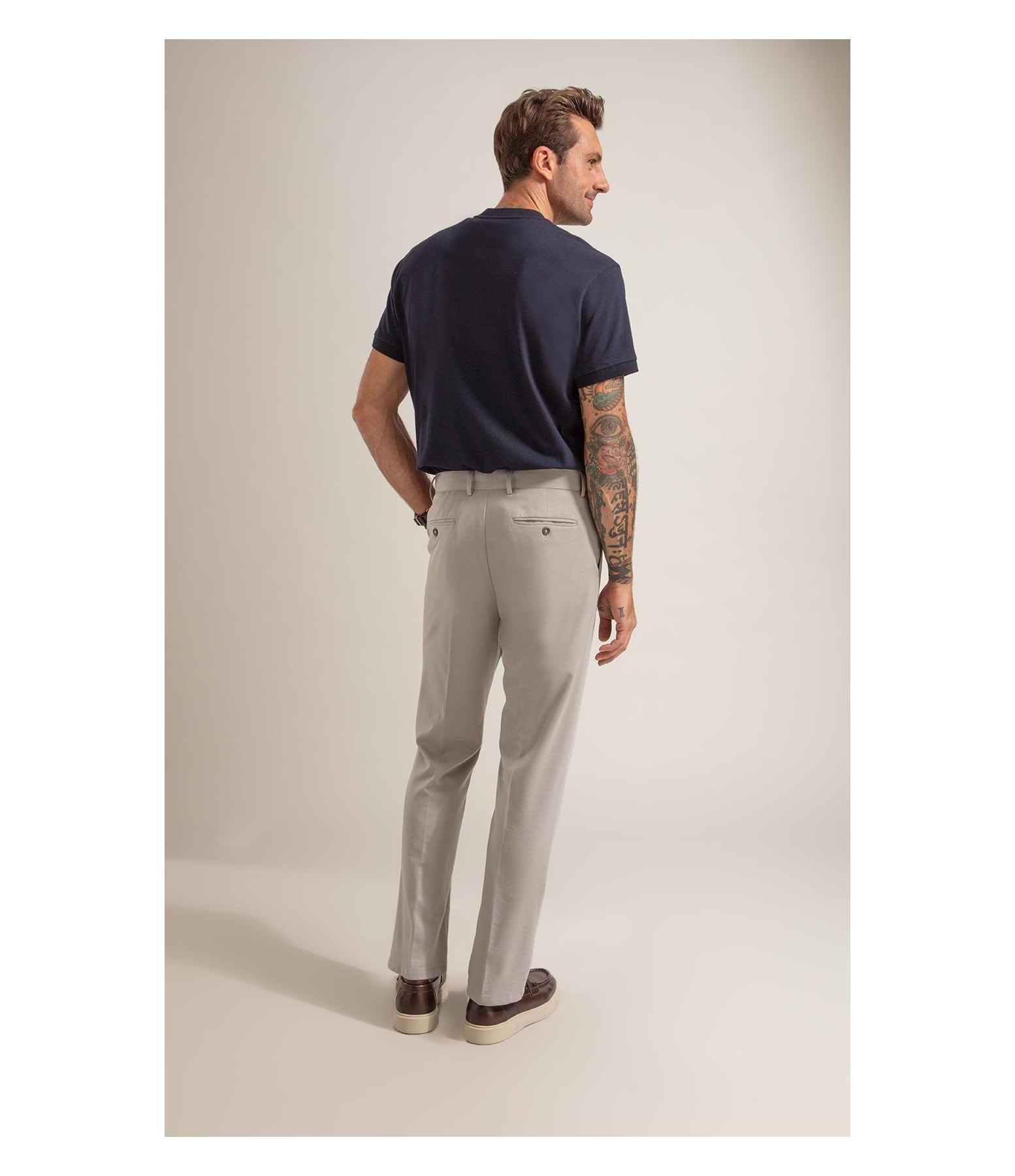 Calça Interlock Knitted Flex Cinza Claro