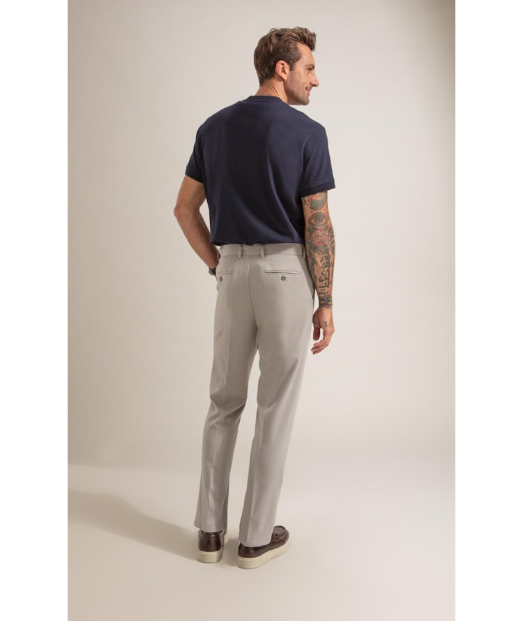 Calça Interlock Knitted Flex Cinza Claro