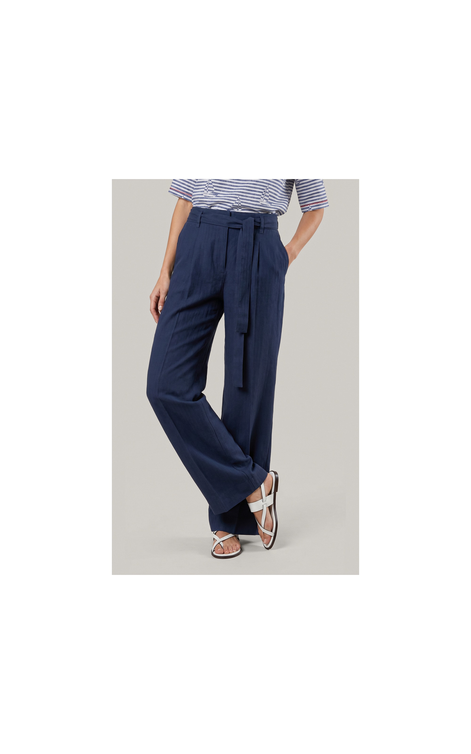 Calca Izzi Path d Eph Peach Chevron Dark Navy