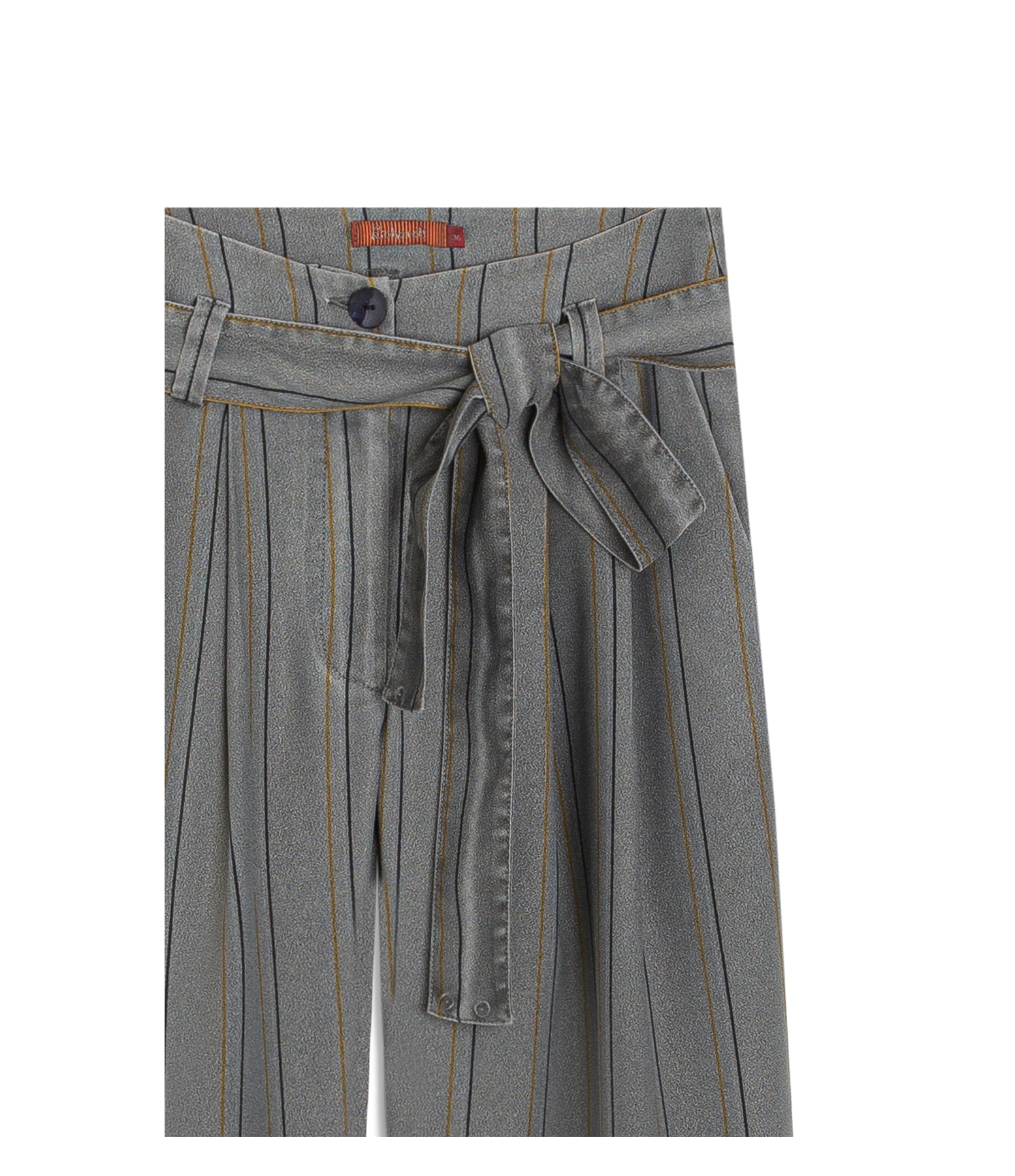 Calça Jane Listras Heavy Tabaco
