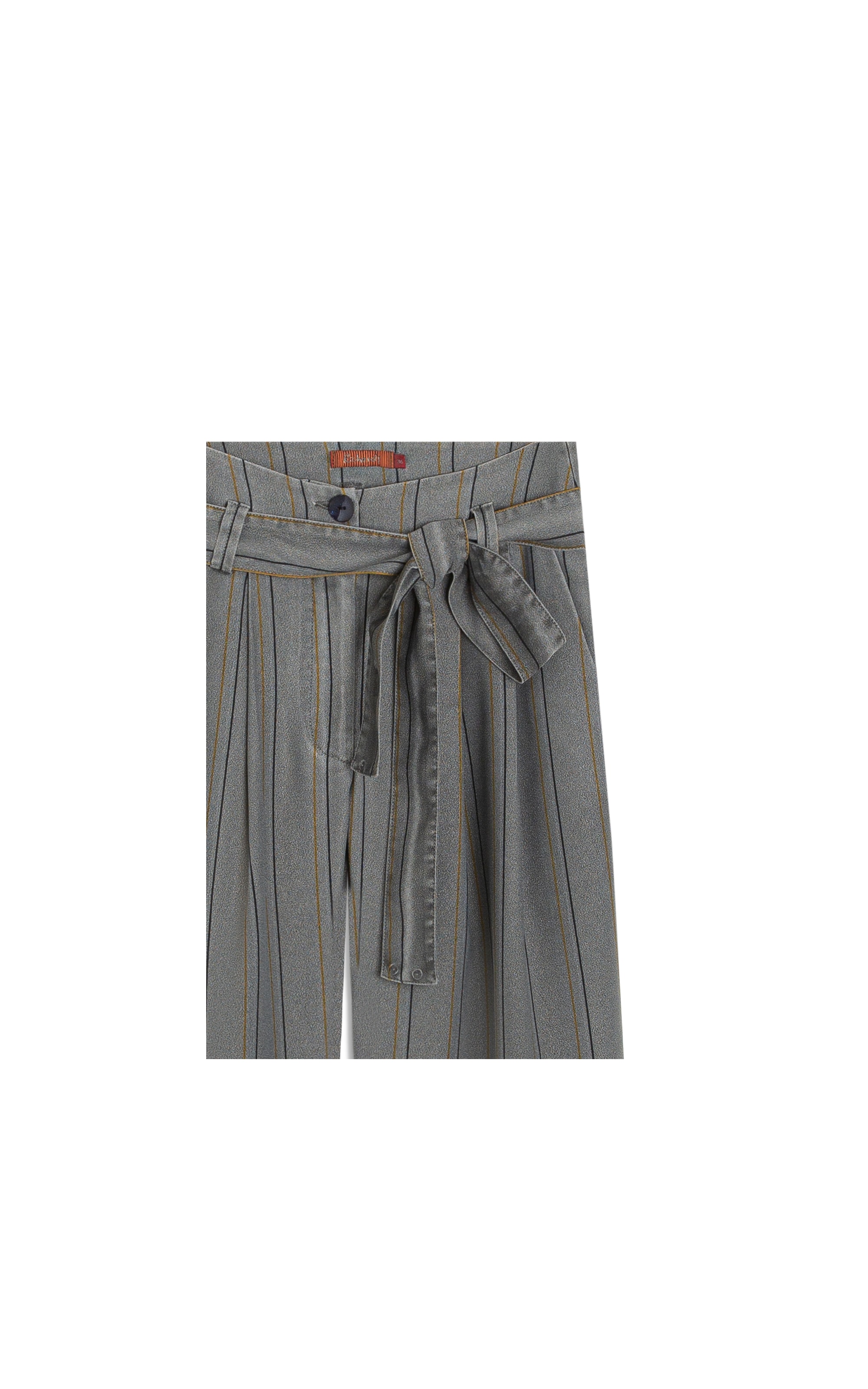 Calça Jane Listras Heavy Tabaco