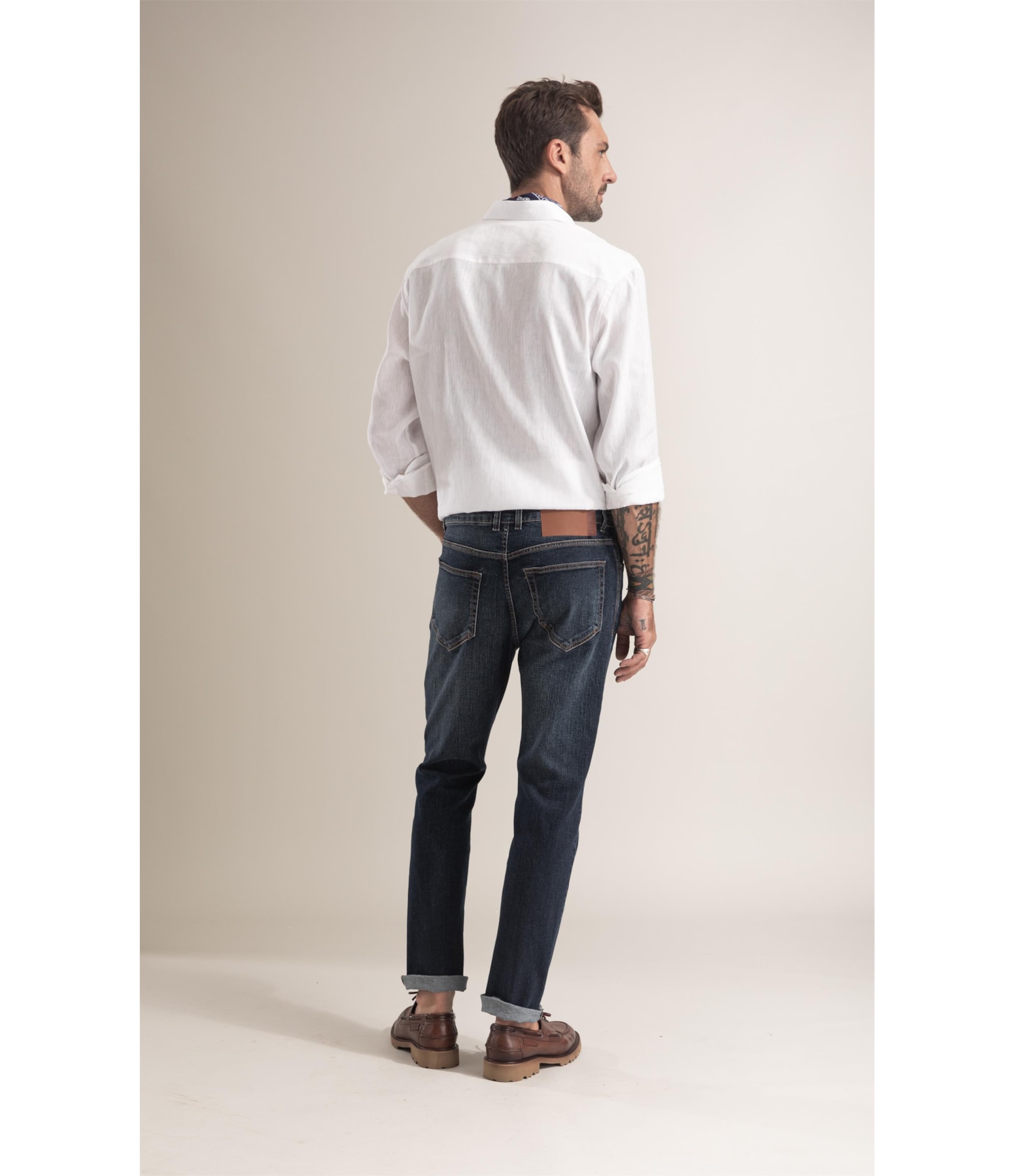 Calça Jeans Dark Forest Custom Fit Five Escuro C/ Used