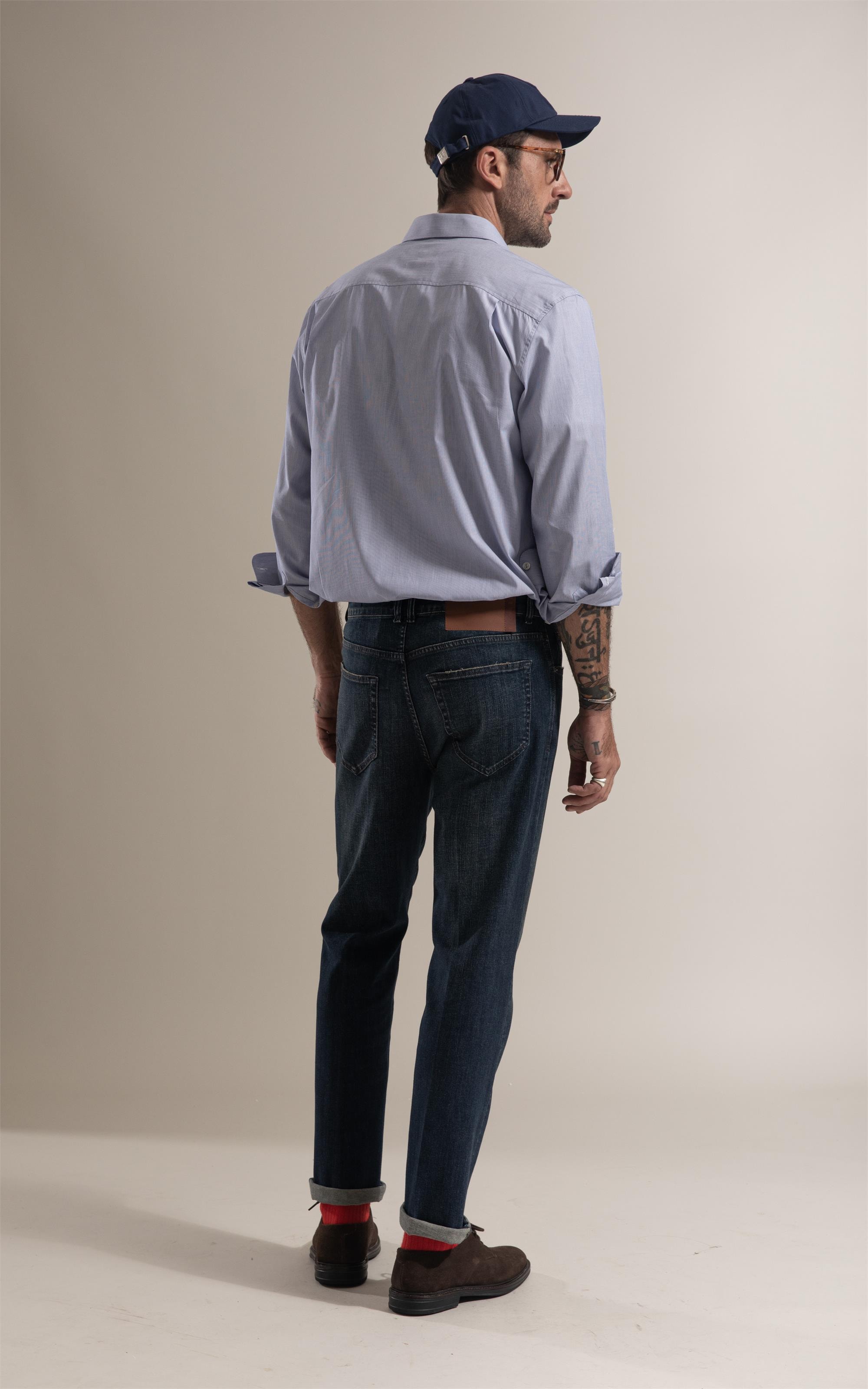 Calça Jeans High Fort Escuro C/ Matiz
