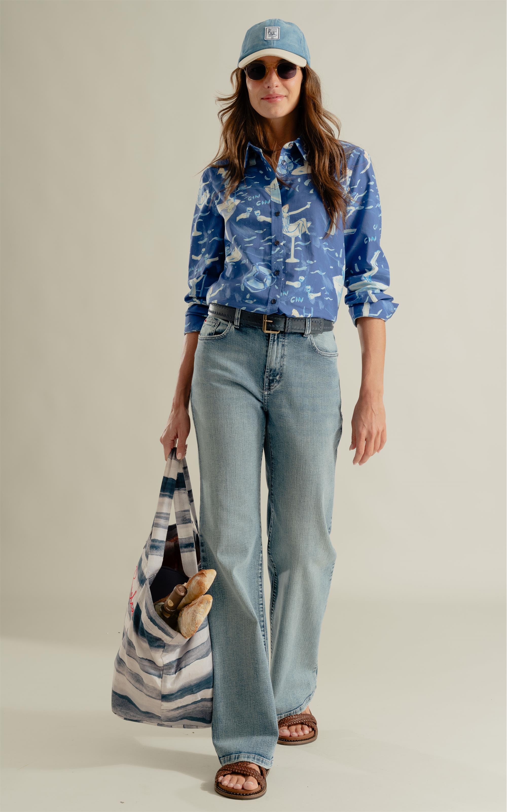Calça Jeans Patte  Five Lav. Claro C/Tank
