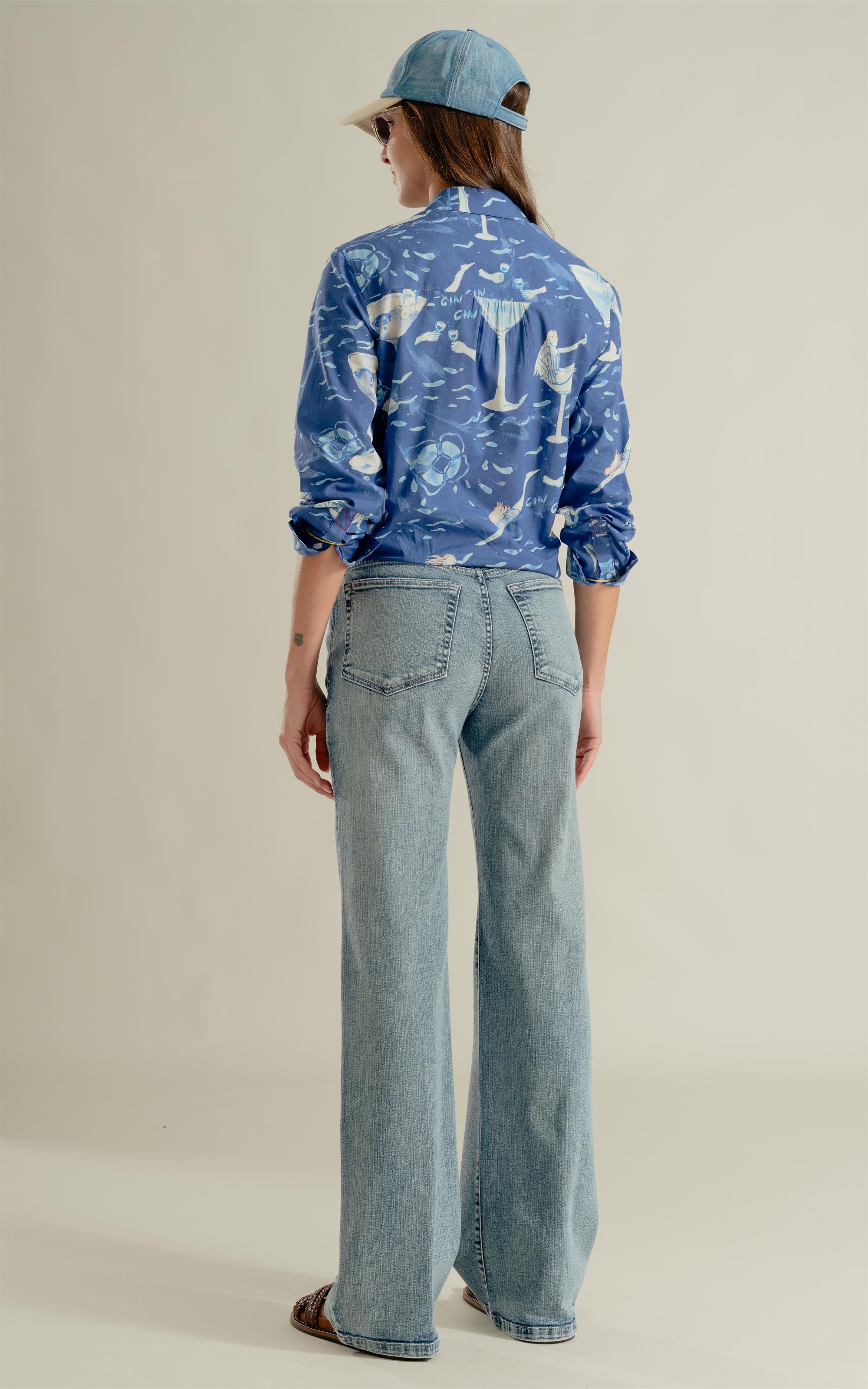 Calça Jeans Patte  Five Lav. Claro C/Tank