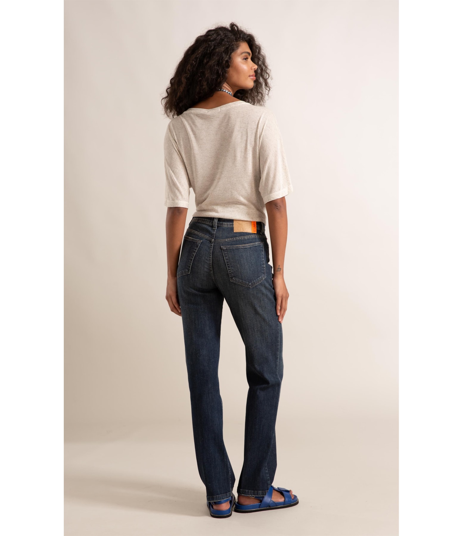Calça Jeans Reta High Fort Five Escuro C/Matiz