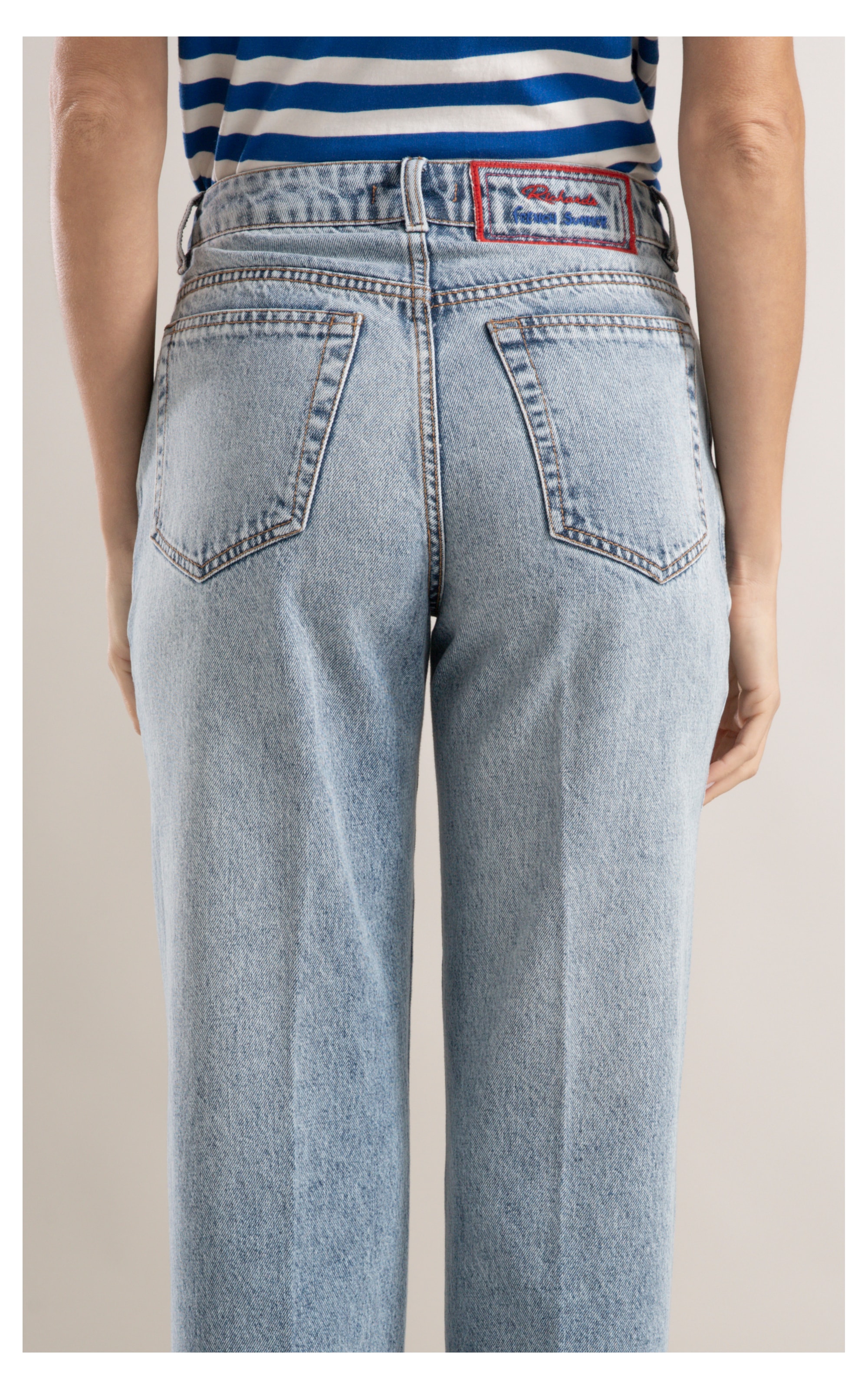 Calça Jeans Reta Penny Vintage Denim Lav. Claro C/Used