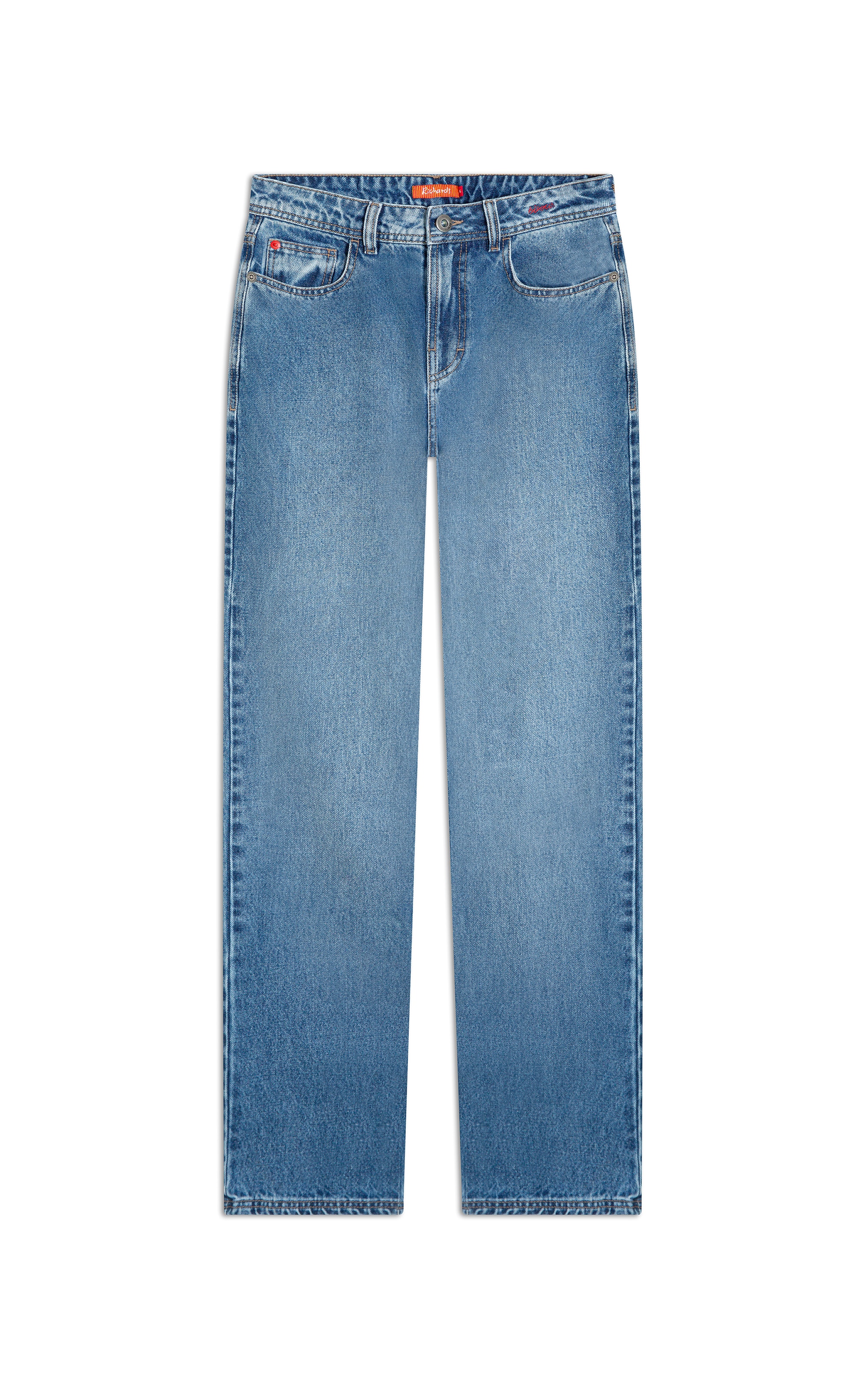 Calça Jeans Reta Vintage Denim Claro C/ Used