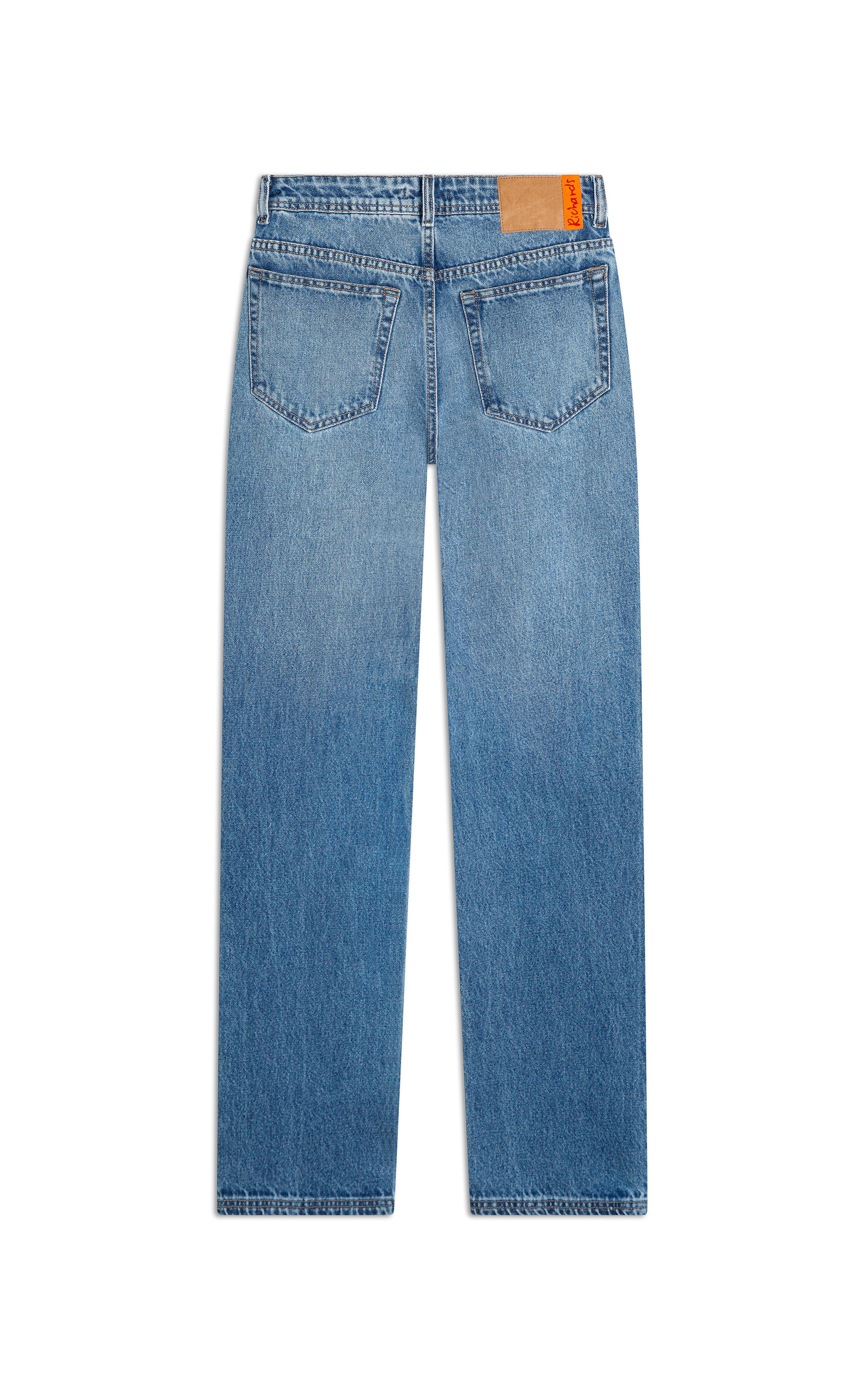 Calça Jeans Reta Vintage Denim Claro C/ Used