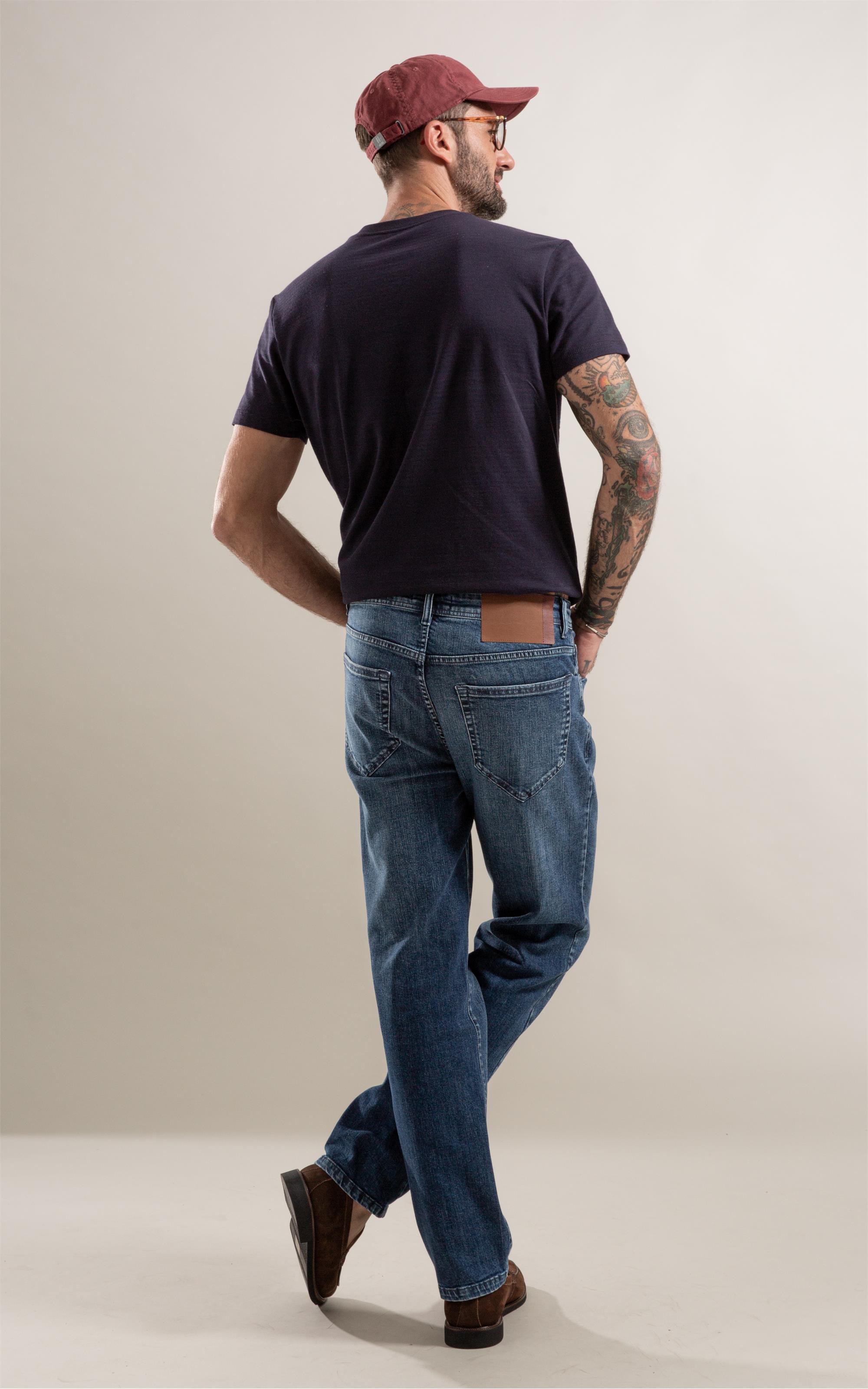 Calça Jeans Tradicional High Comfort  Lav.Medio C/ Tank