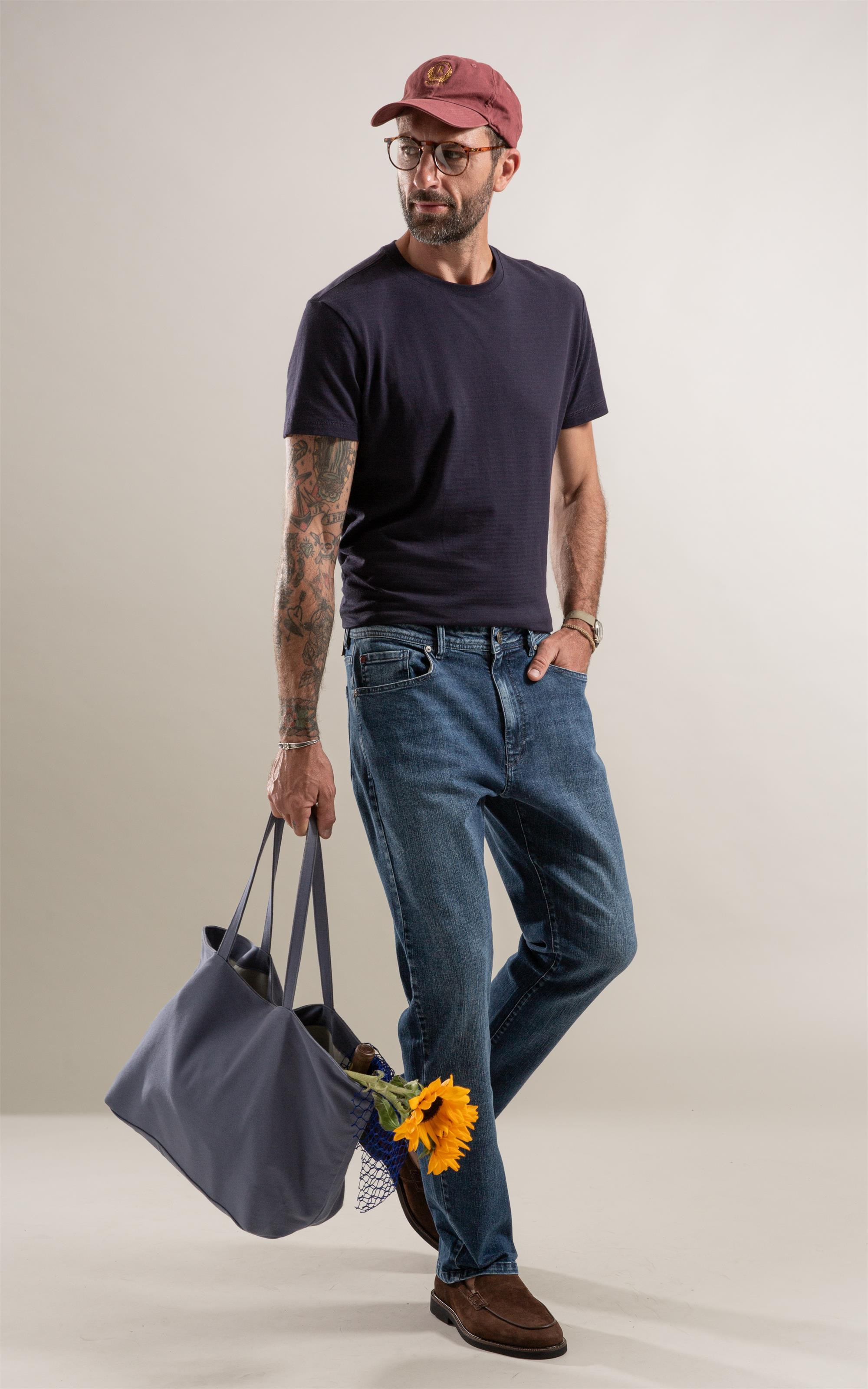 Calça Jeans Tradicional High Comfort  Lav.Medio C/ Tank