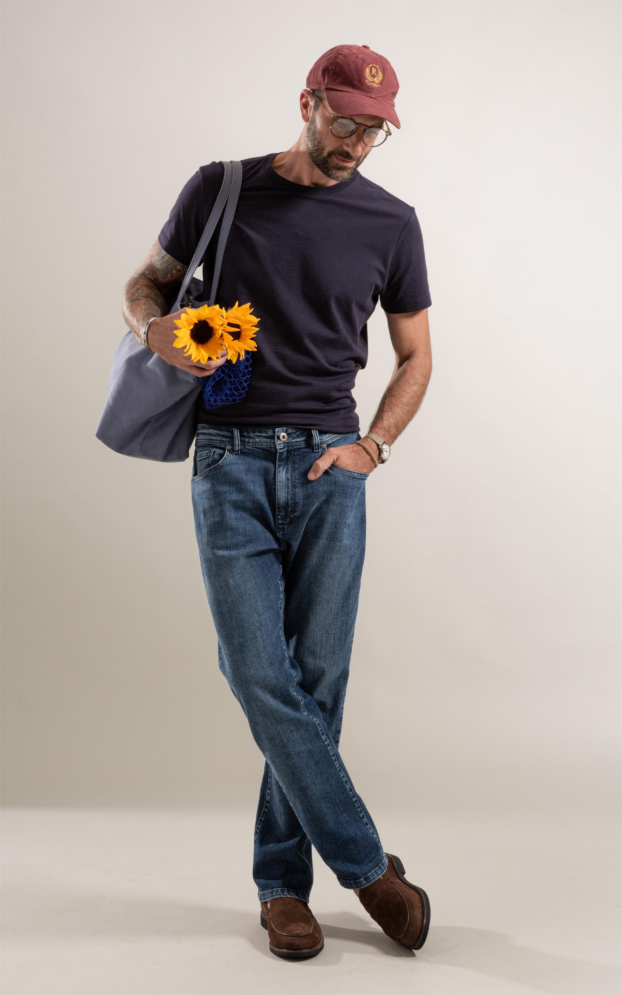 Calça Jeans Tradicional High Comfort  Lav.Medio C/ Tank