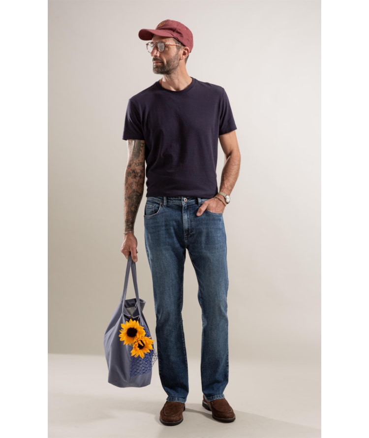 Calça Jeans Tradicional High Comfort  Lav.Medio C/ Tank