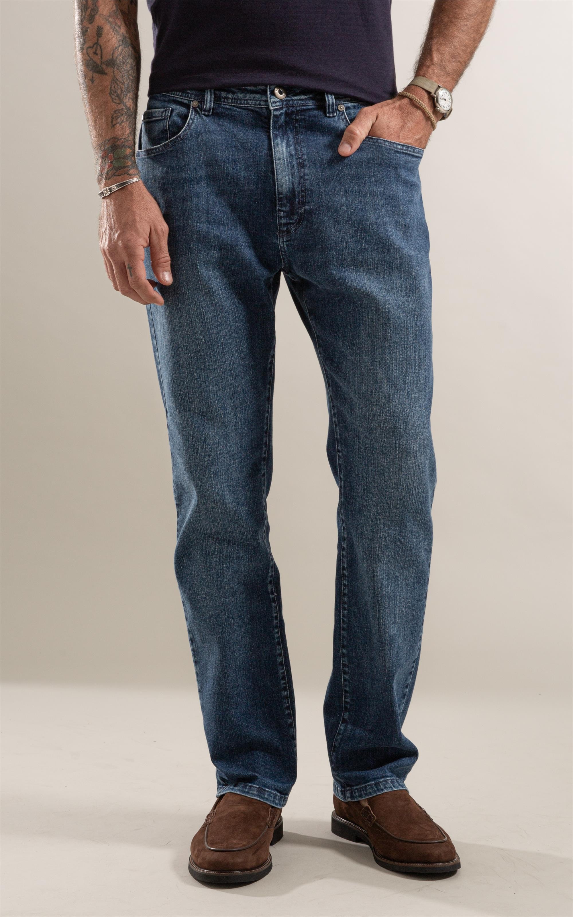 Calça Jeans Tradicional High Comfort  Lav.Medio C/ Tank