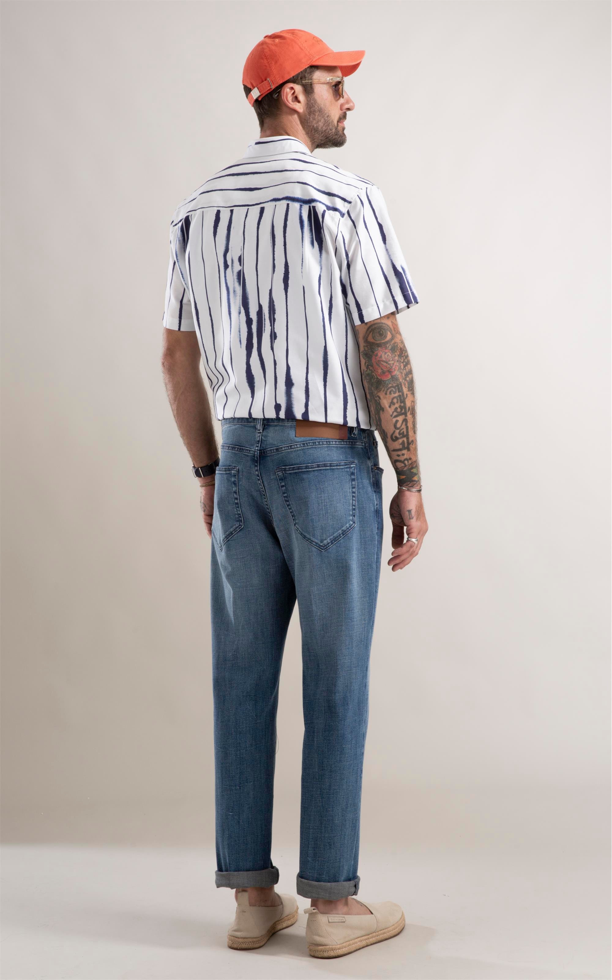 Calça Jeans Tradicional Visco Indigo Lav.Medio C/ Used