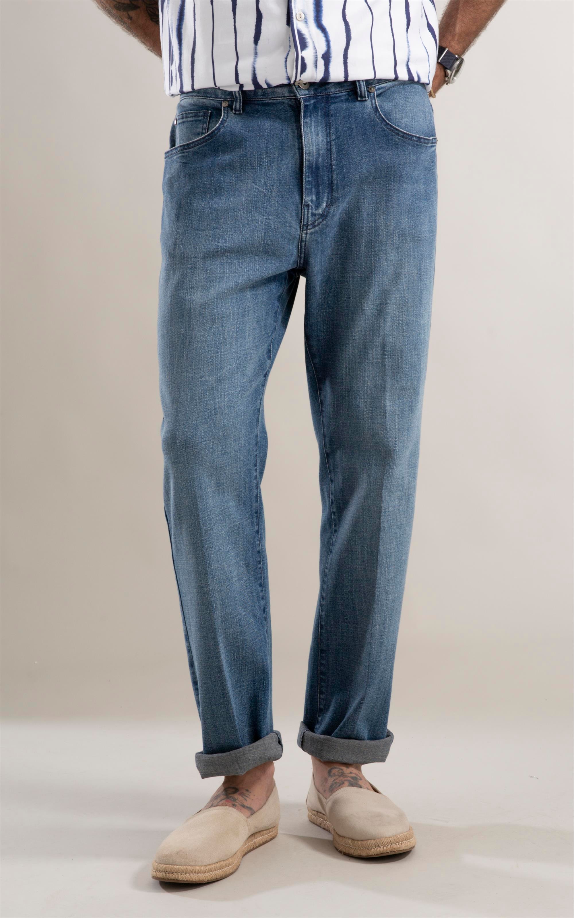 Calça Jeans Tradicional Visco Indigo Lav.Medio C/ Used