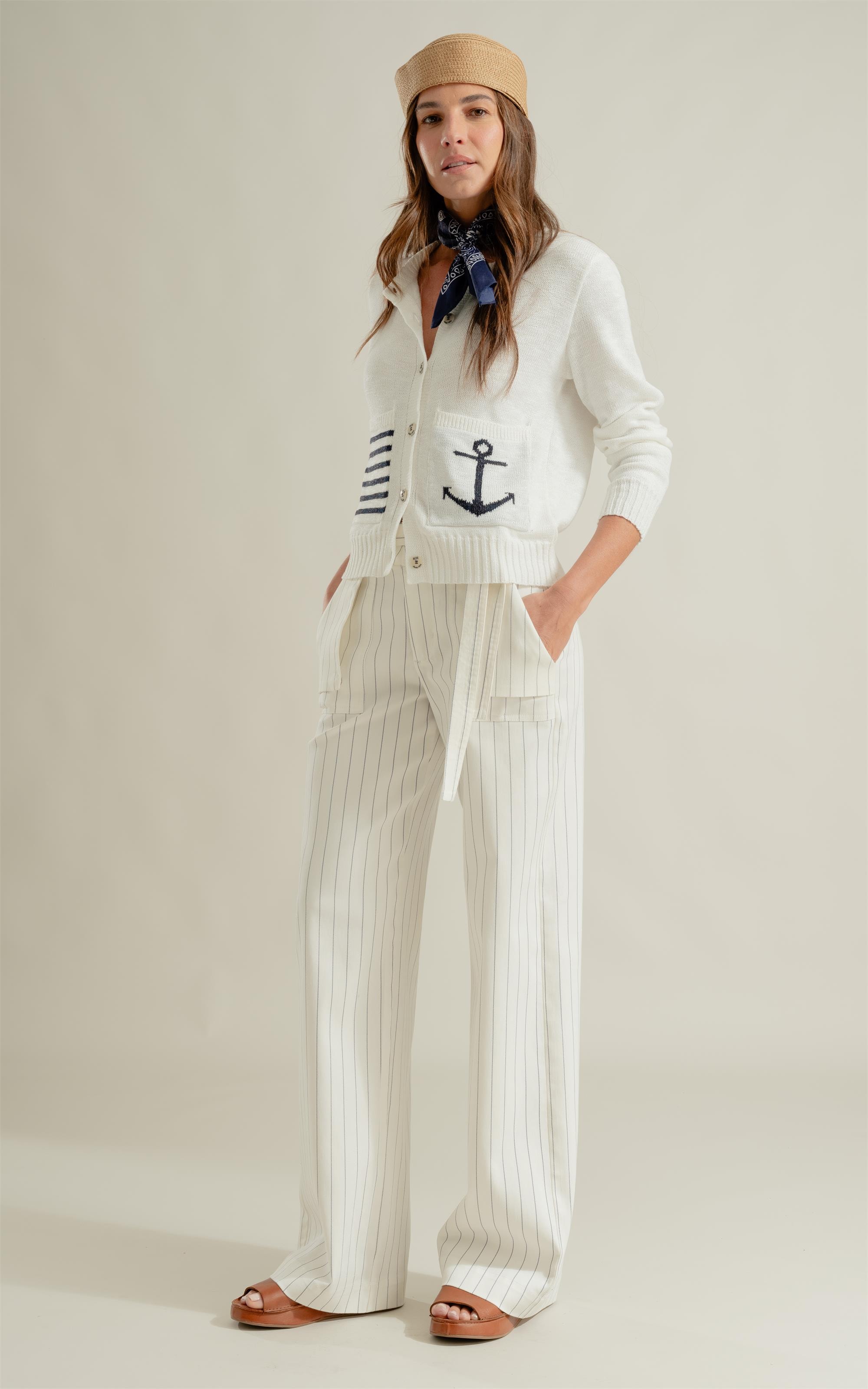 Calça Jet Risca Wide Off White