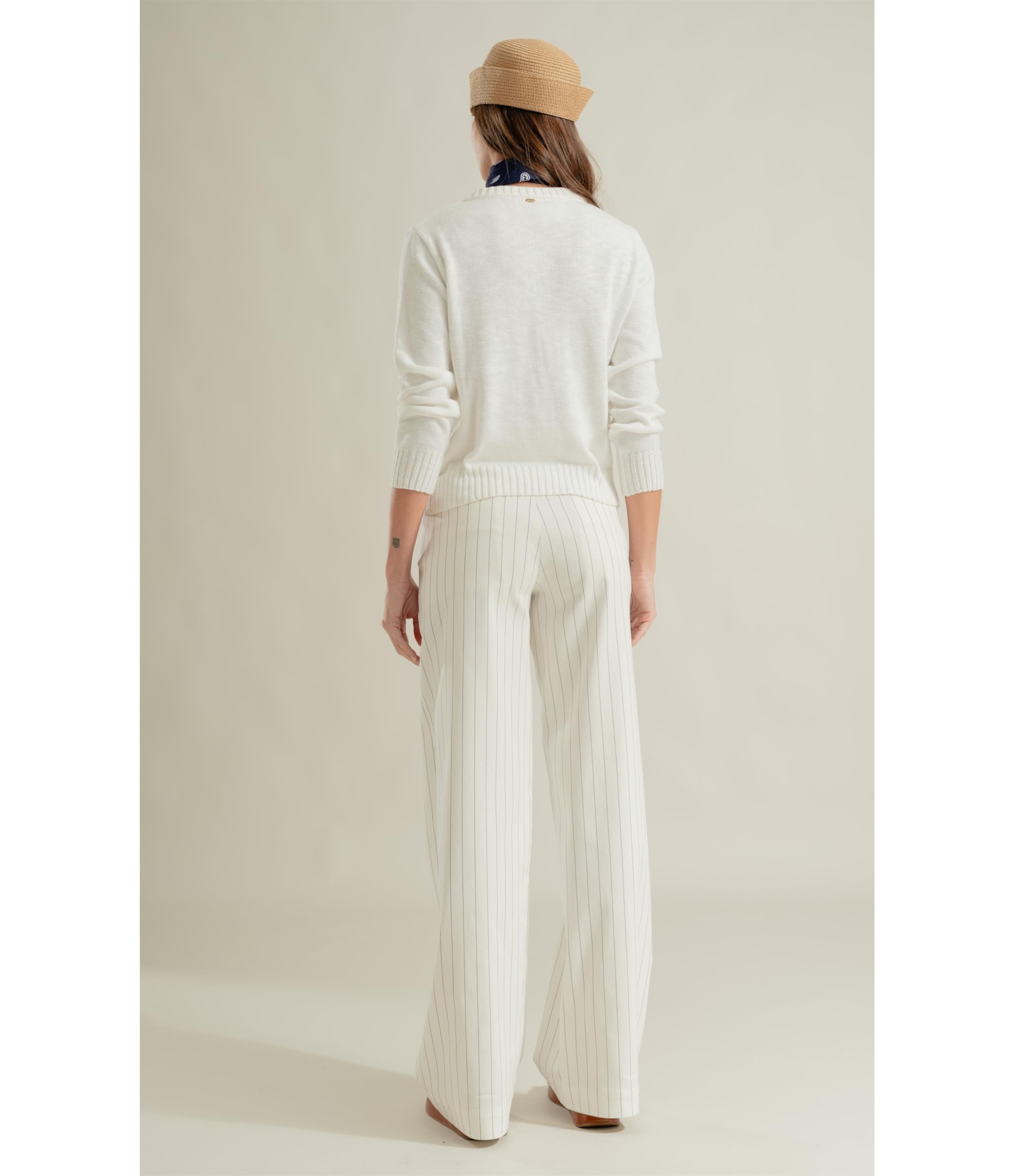 Calça Jet Risca Wide Off White