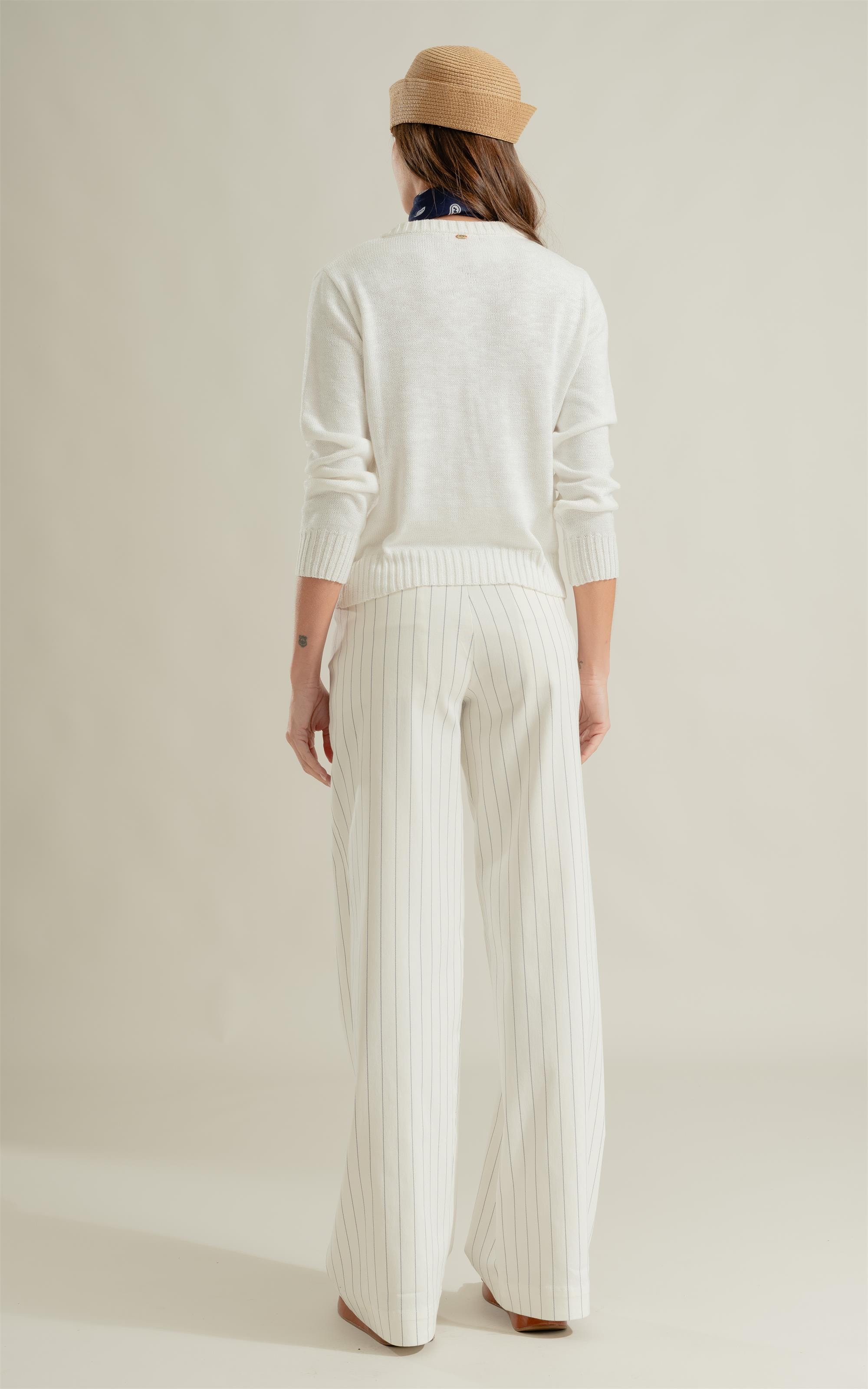 Calça Jet Risca Wide Off White