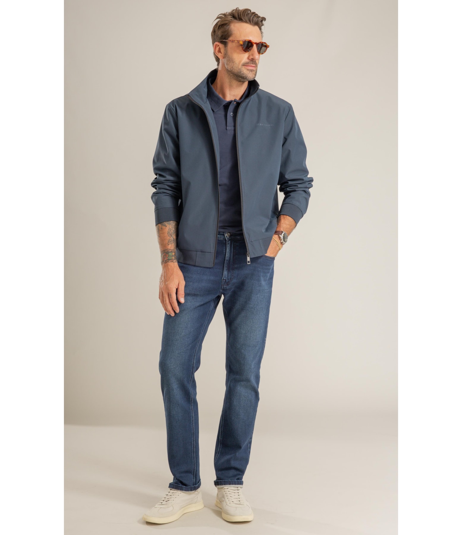 Calca  Jogging Intense Escuro Com Stone