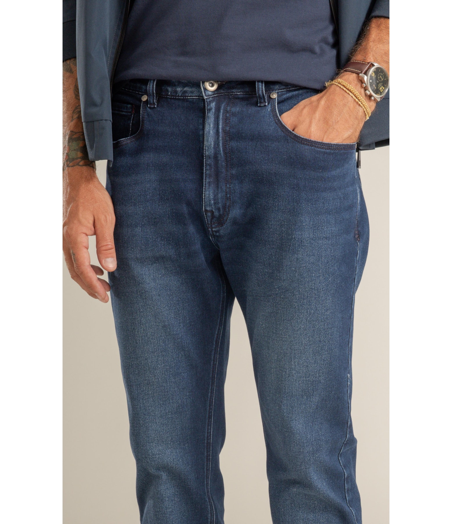 Calca  Jogging Intense Escuro Com Stone