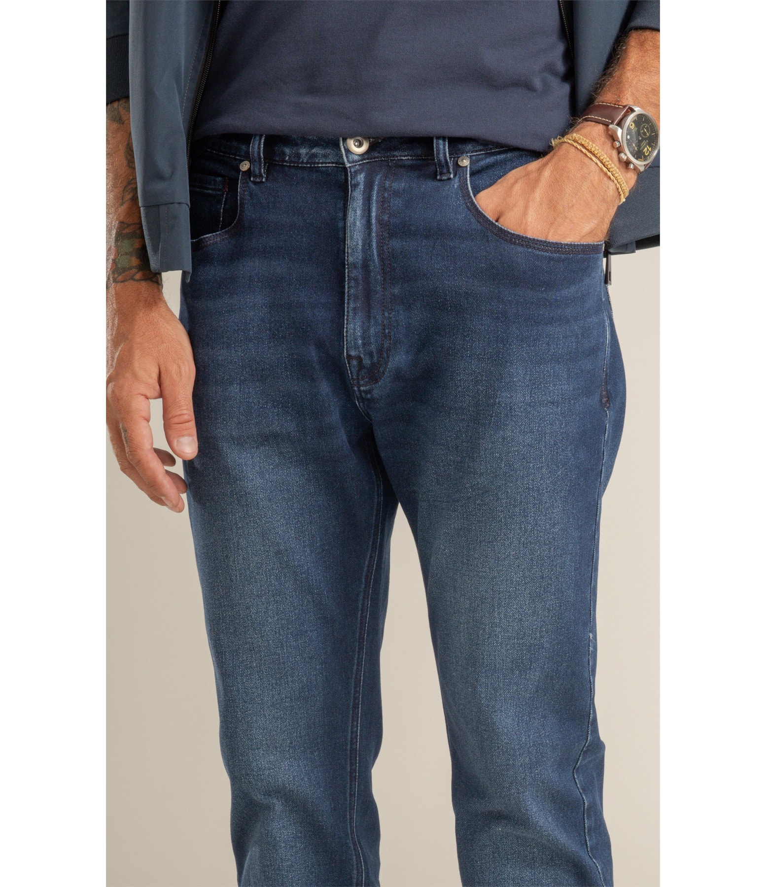 Calca  Jogging Intense Escuro Com Stone