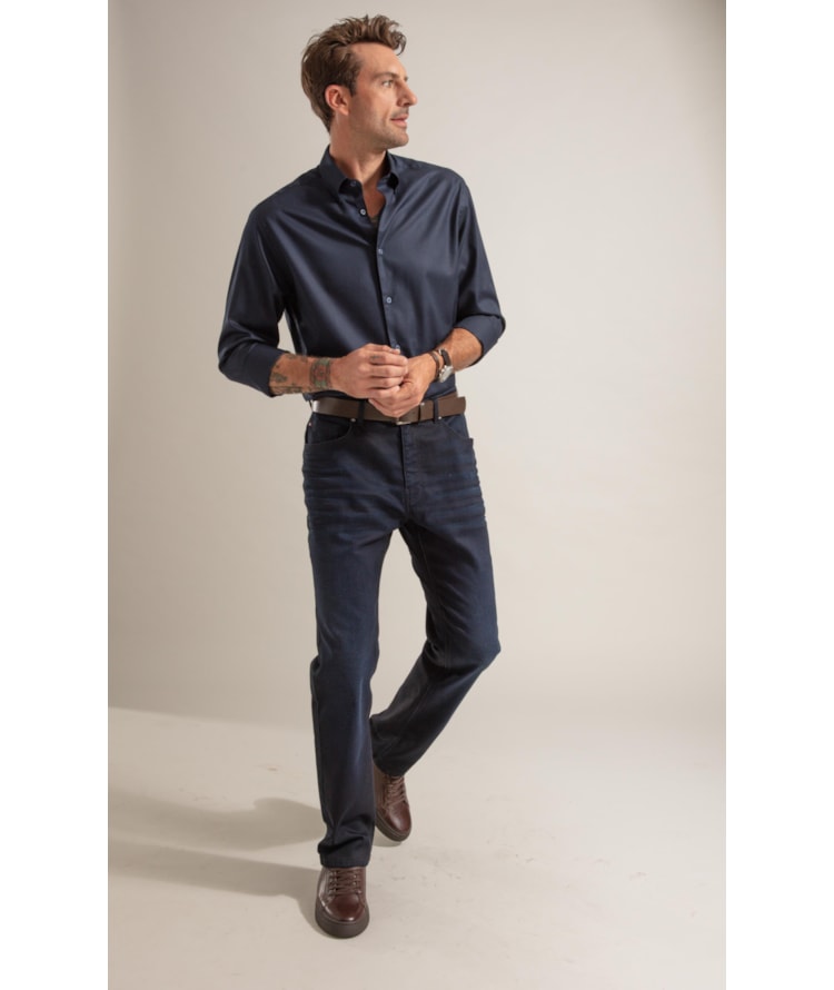 Calca Jogging Intense Tradicional Lav . 2200 Escuro Com Jato