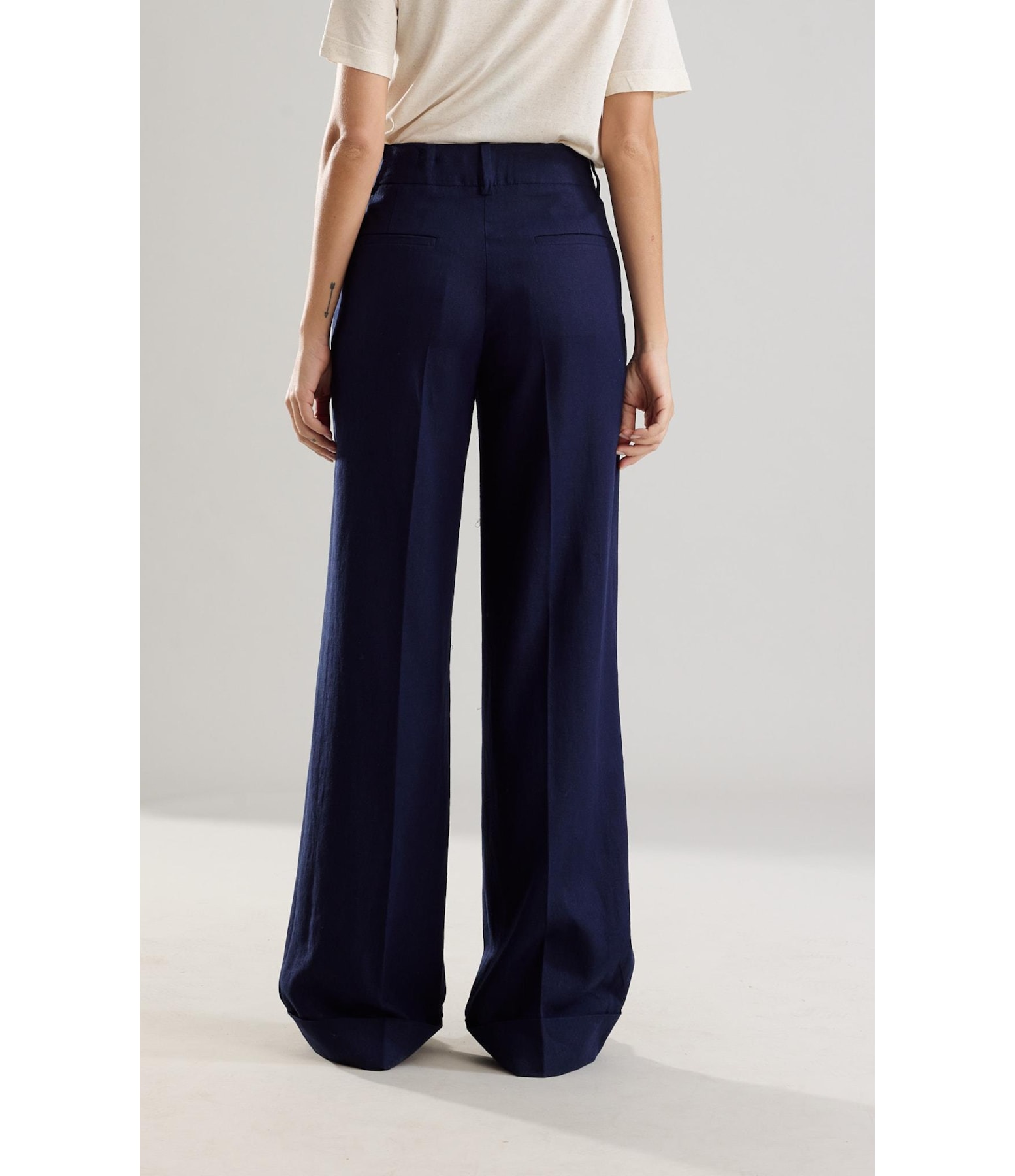 Calça Linho  Alanis  Washed Old Purple