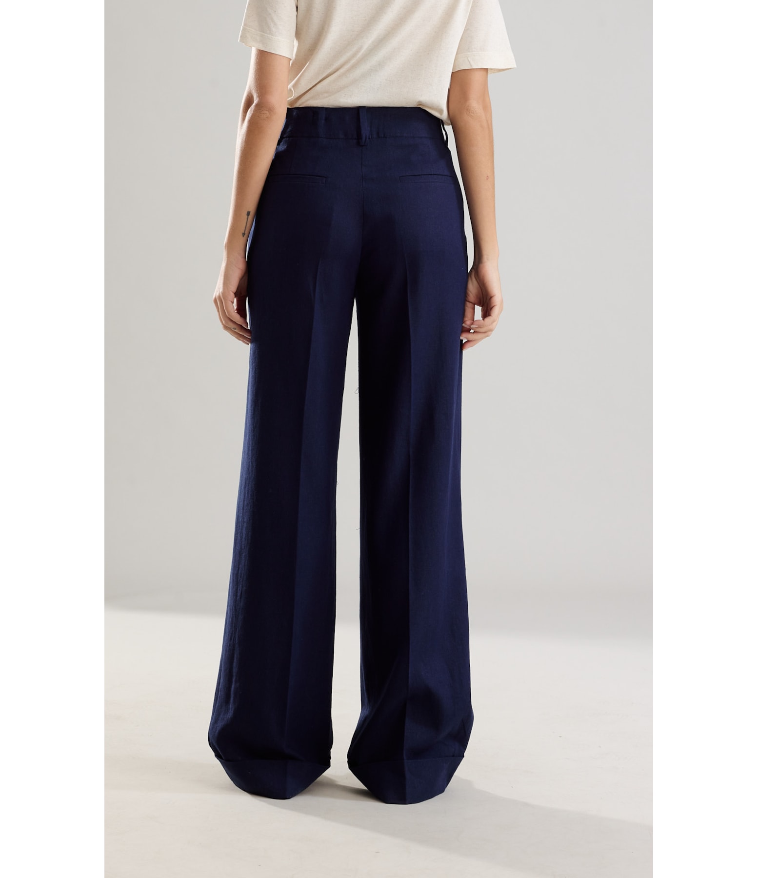 Calça Linho  Alanis  Washed Old Purple