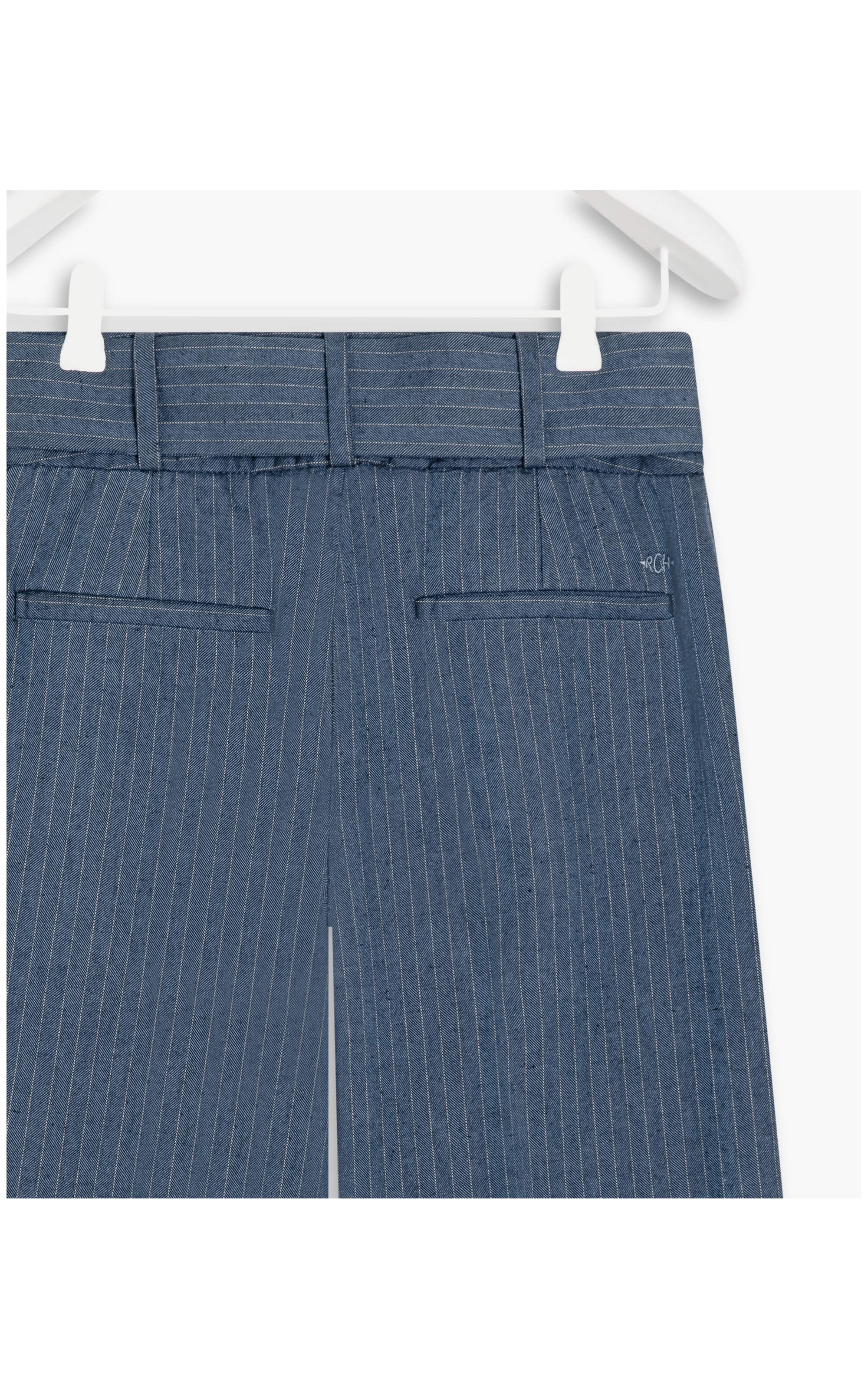 Calça Linho  Alder Fishbone Marinho