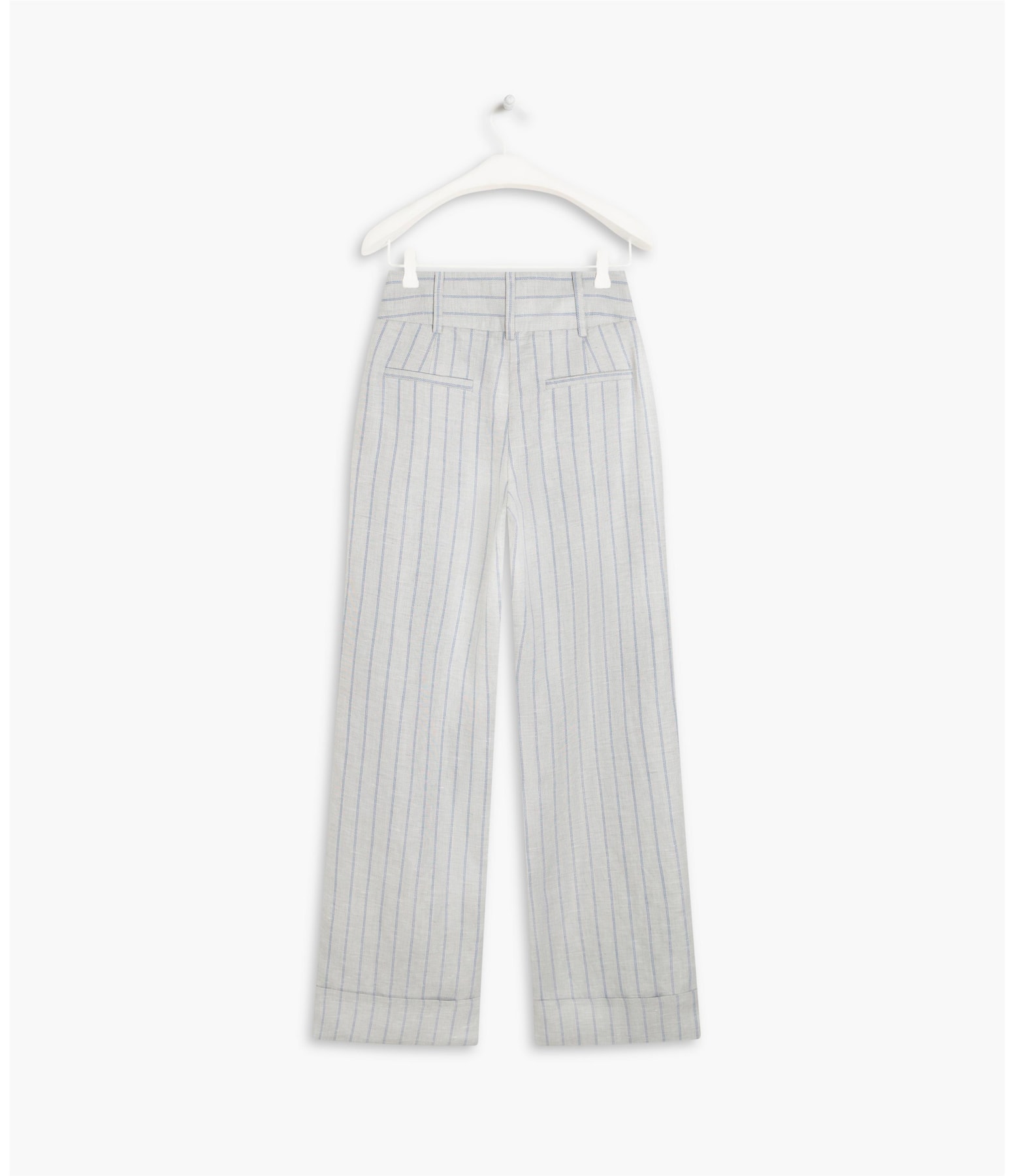 Calça Linho  Alder  Striped Silver Gray
