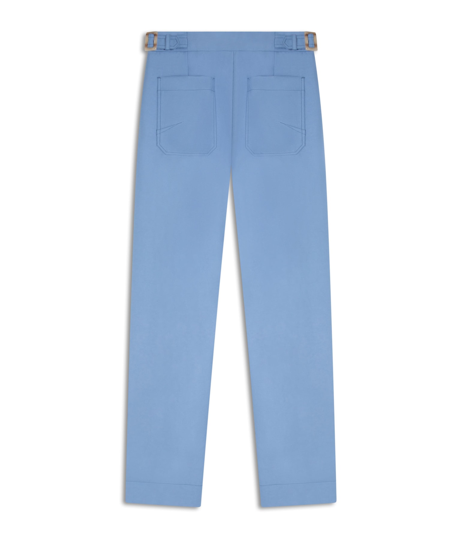 Calça Linho  Antunes Reta Azul Seco