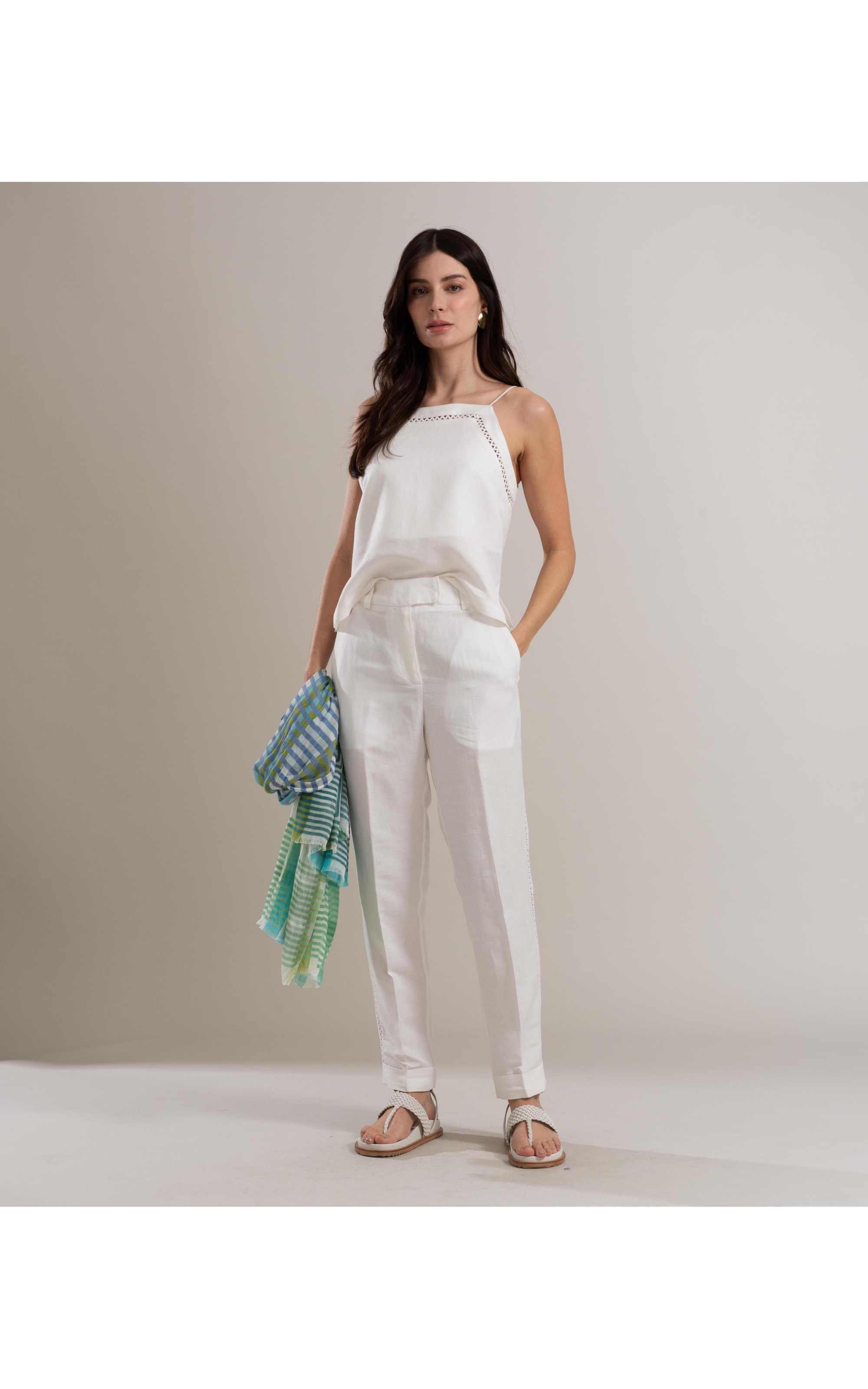 Calça Linho  Arlo Fucsia