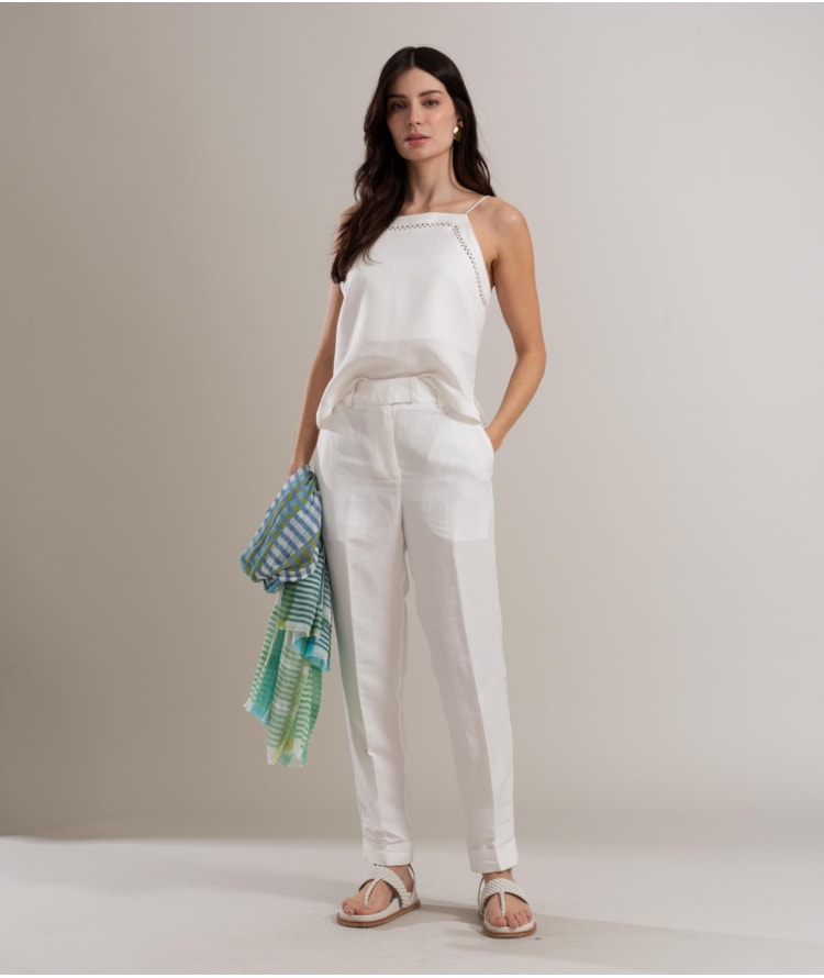 Calça Linho  Arlo Fucsia