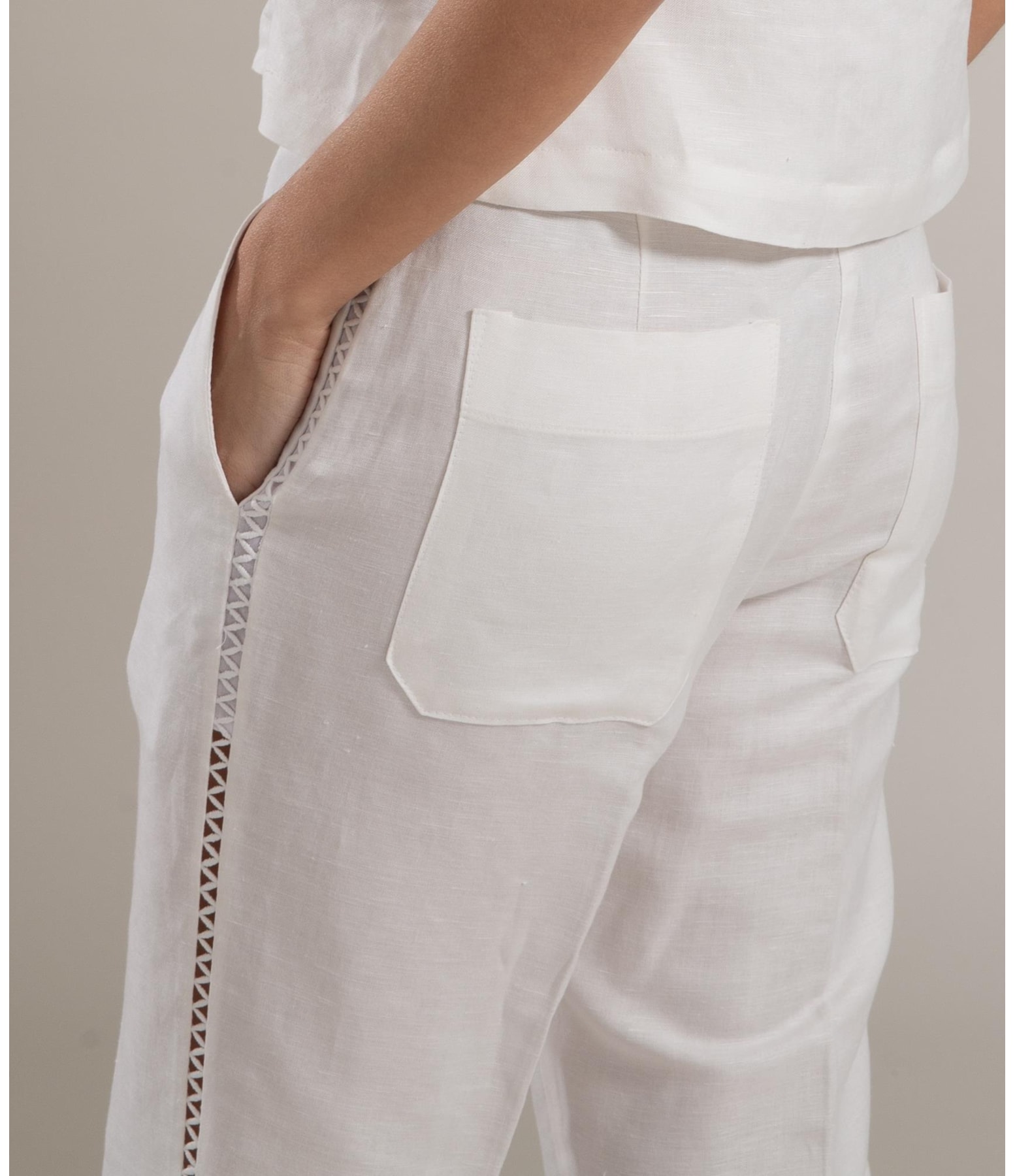 Calça Linho  Arlo Fucsia