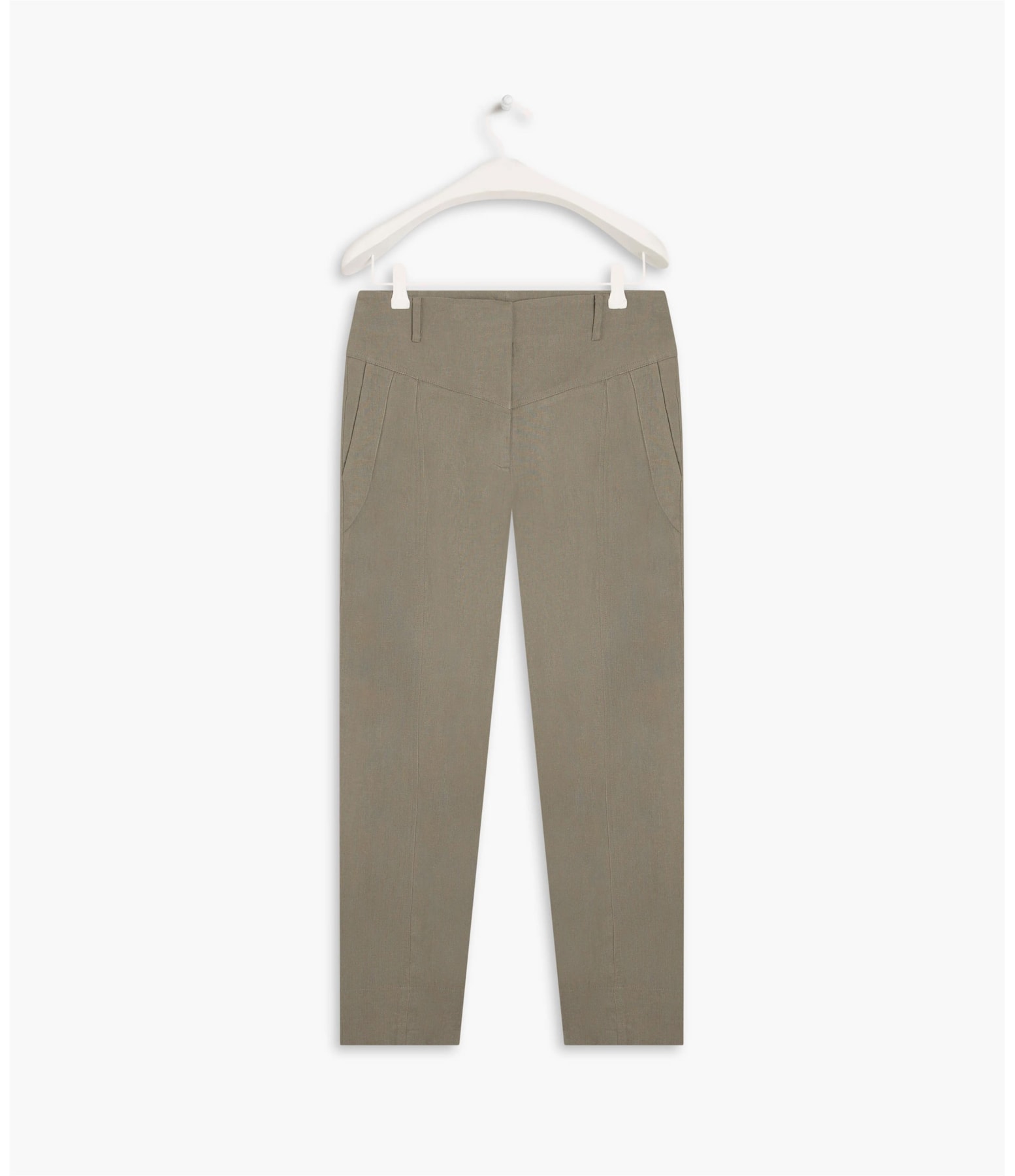  Calça Linho  Aspen  Liso Caqui