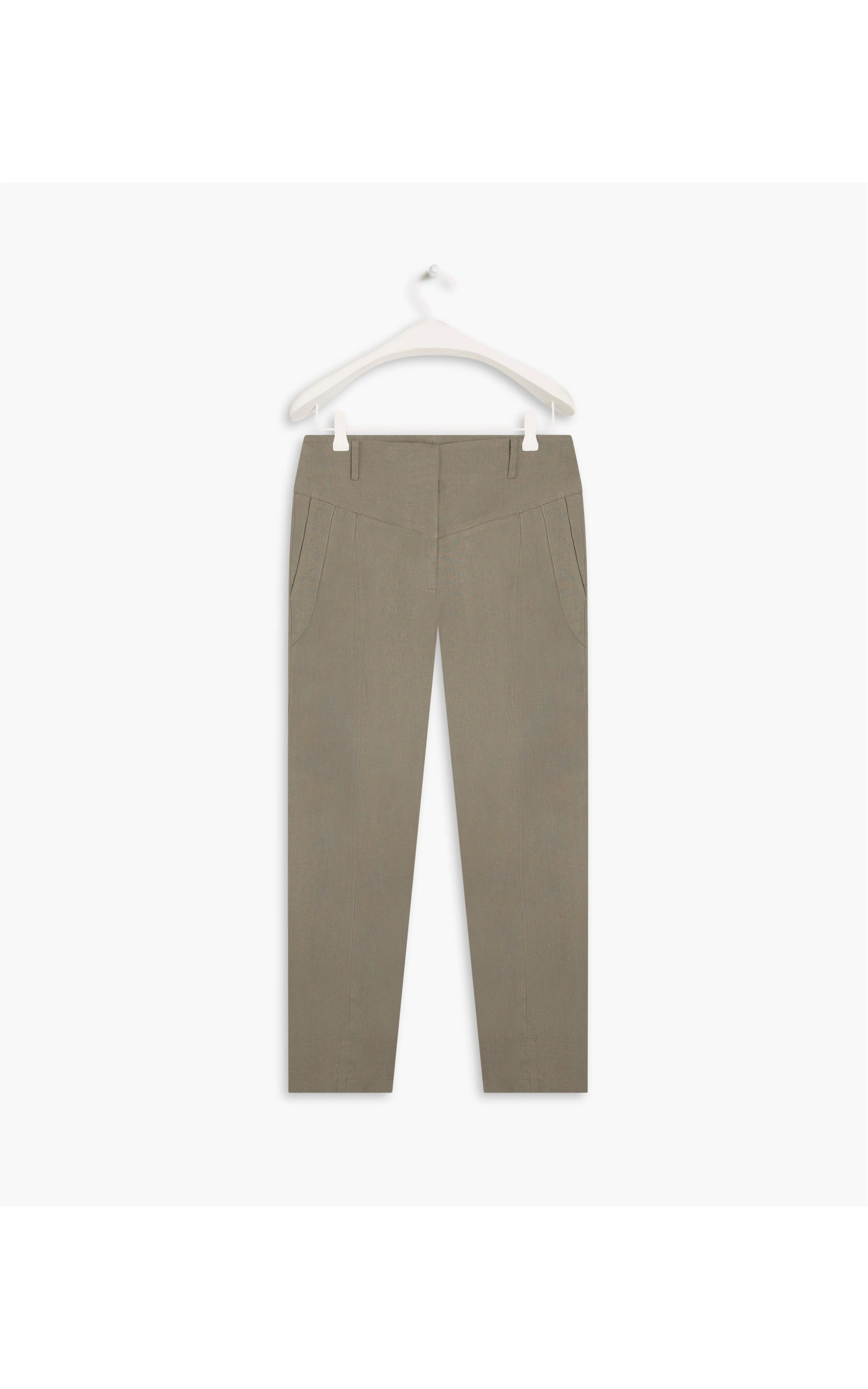  Calça Linho  Aspen  Liso Caqui