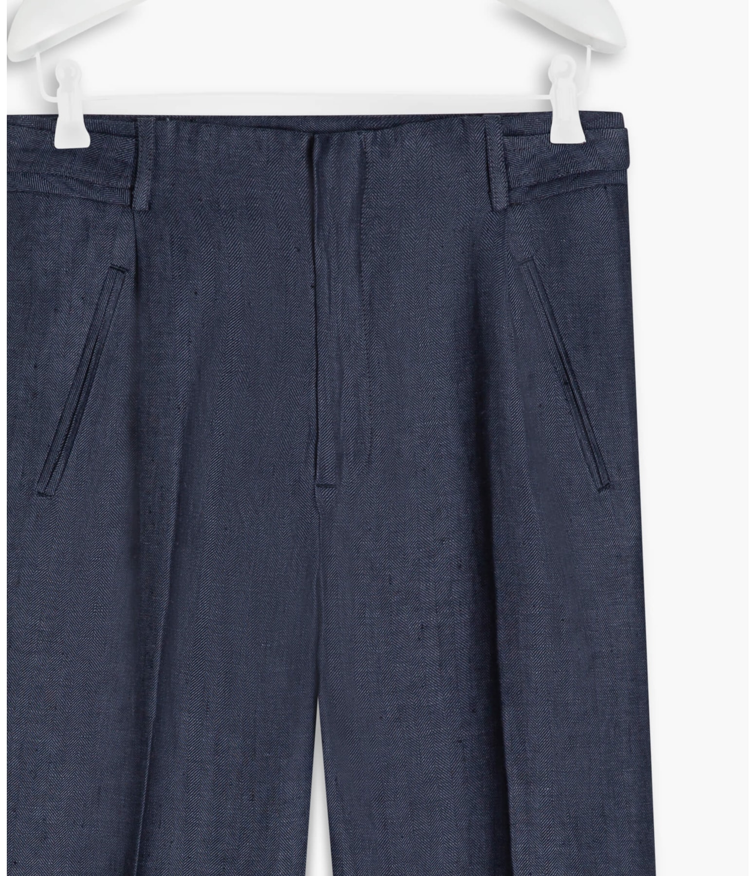 Calça Linho  Cairo Fishbone Marinho