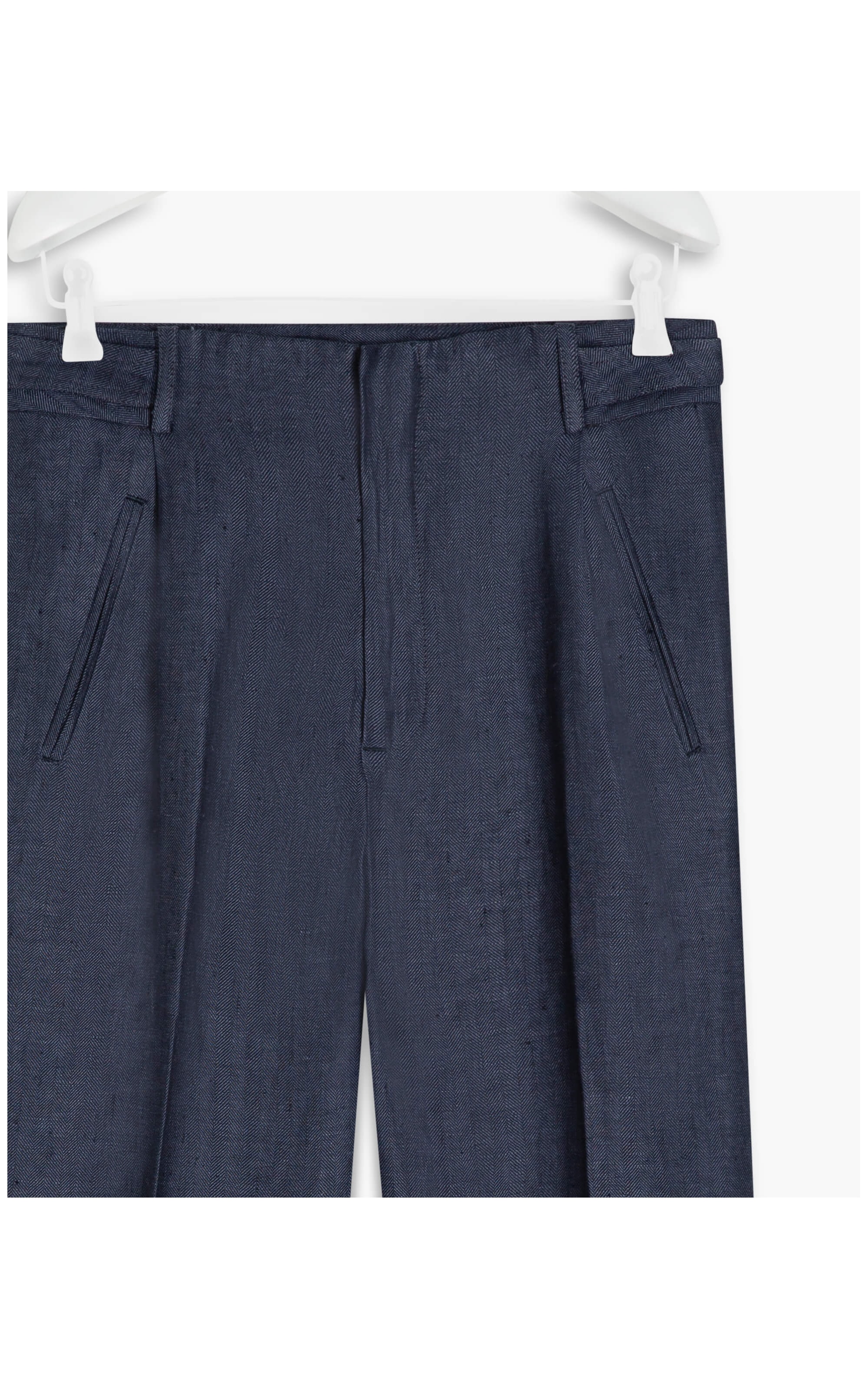 Calça Linho  Cairo Fishbone Marinho